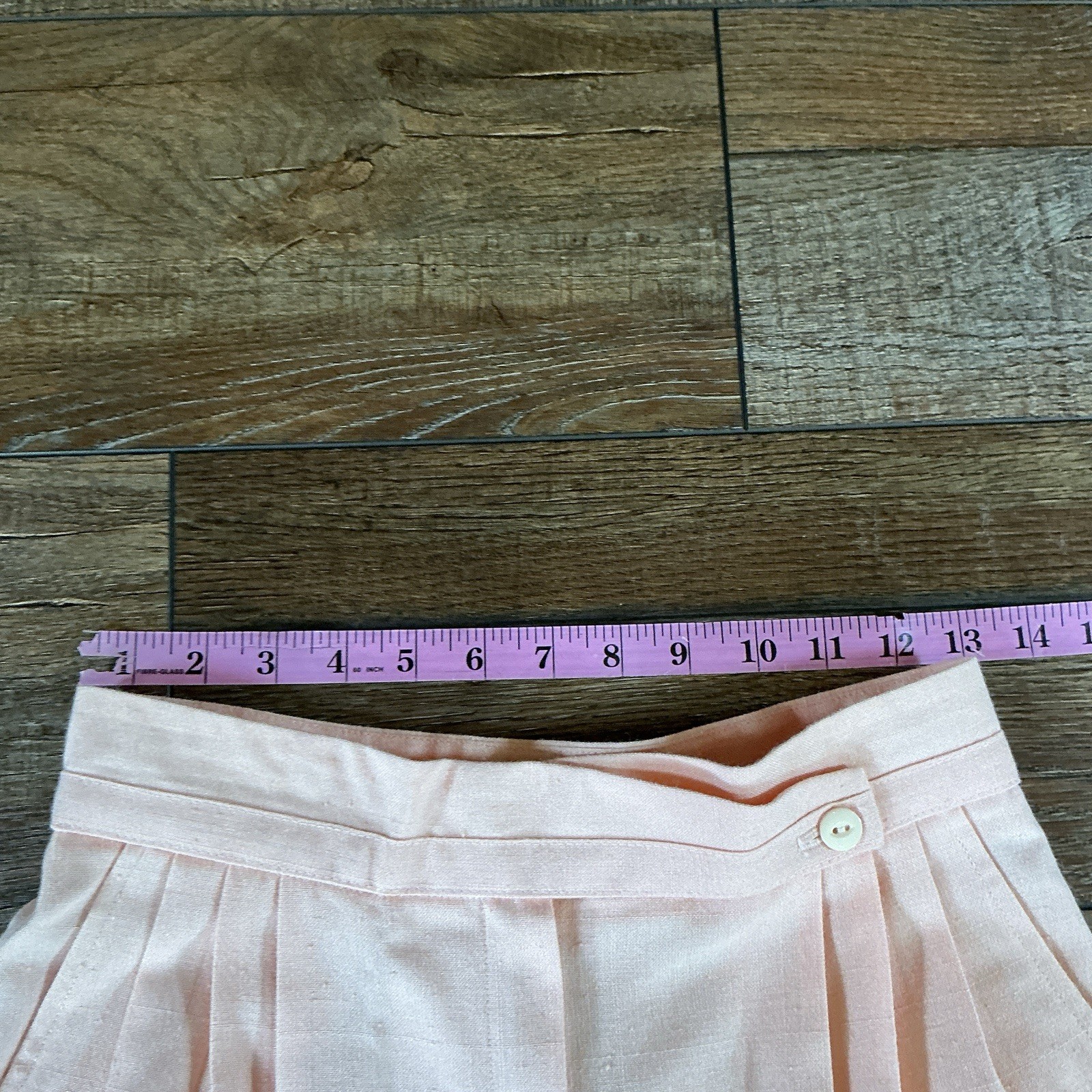 80s VTG Counterparts Petites Peach Pleated Tapered Trousers Size 10P Wmns #3602