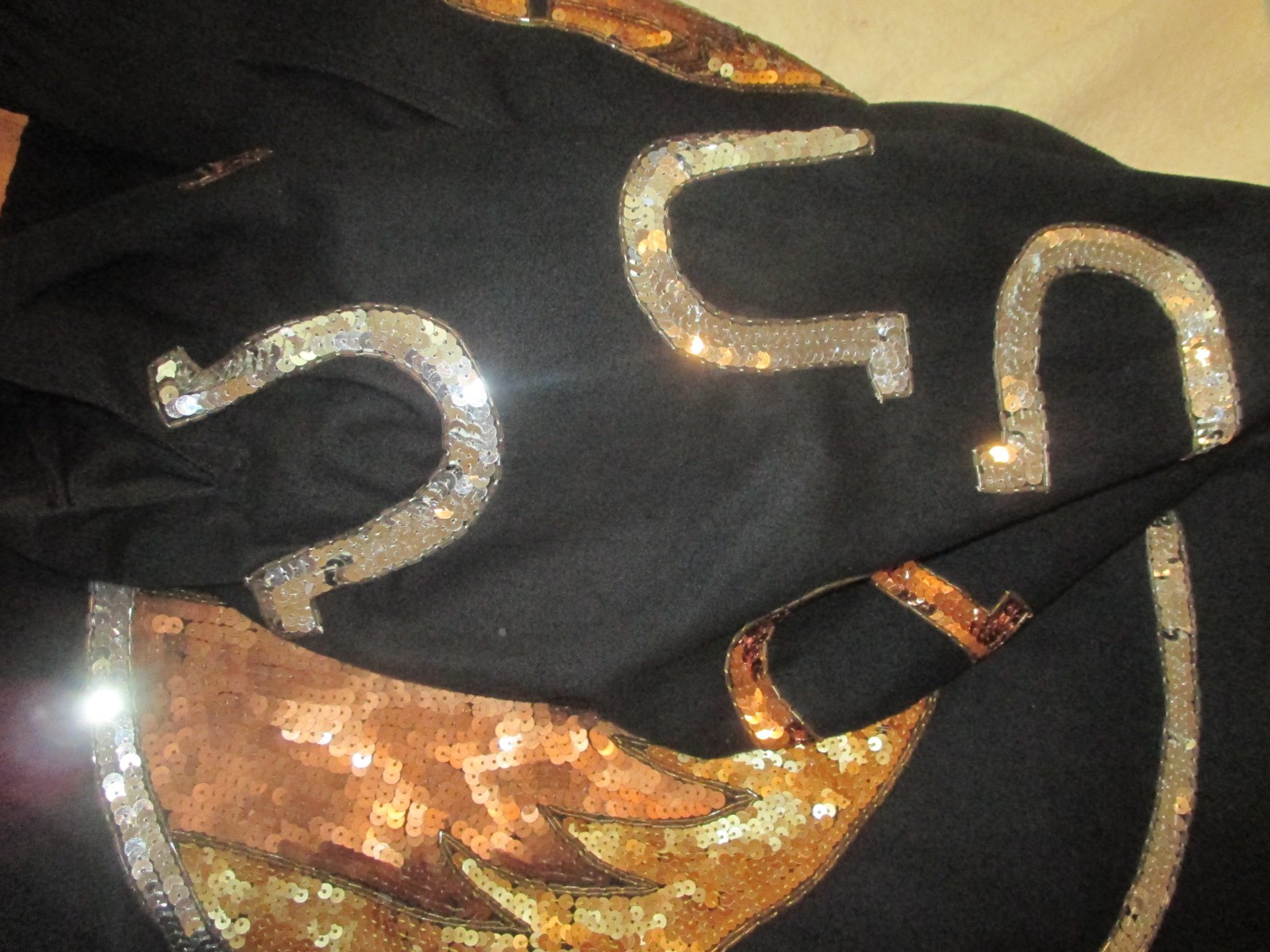 VTG MODI DENIM SEQUIN WESTERN HORSE HORSESHOES EQUESTRIAN WOMENS JACKET SML 6-8