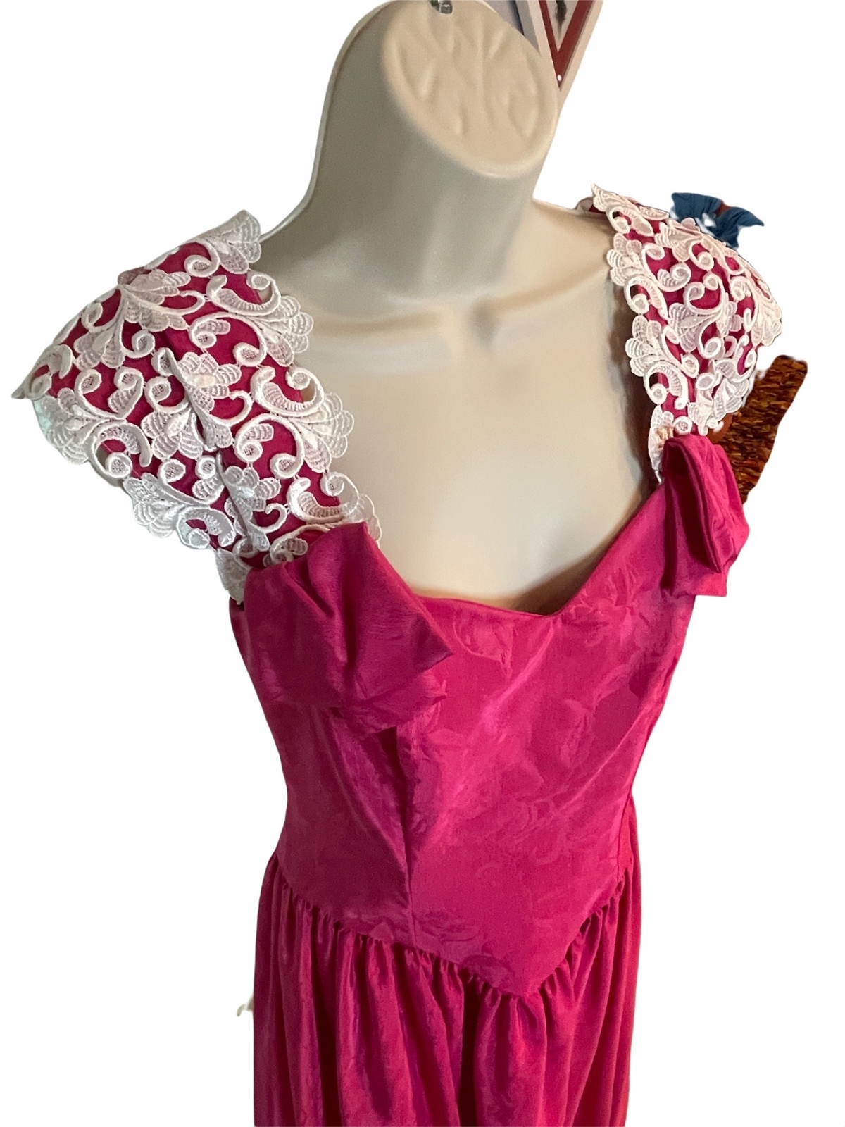 Dance Allure Vintage 1980s Made in the USA Pink Party Formal Prom Dress Sz 10