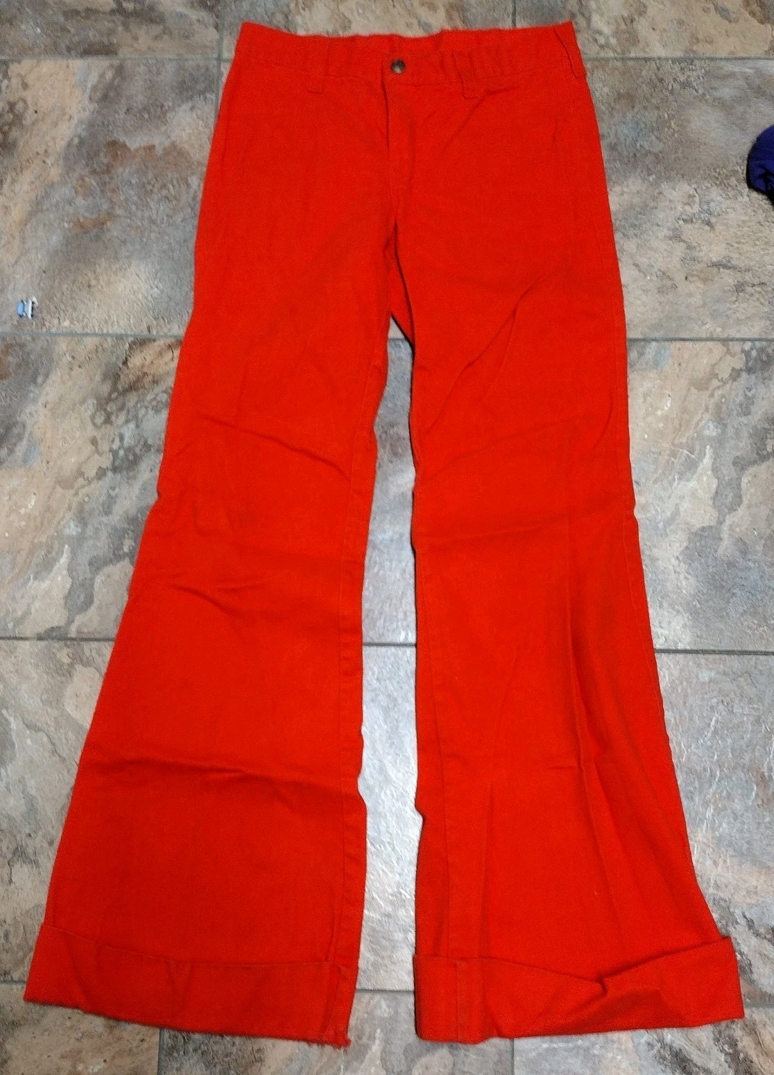 Vintage 1970s Red Wide Leg Women’s Pants Size 6L Talon Zipper