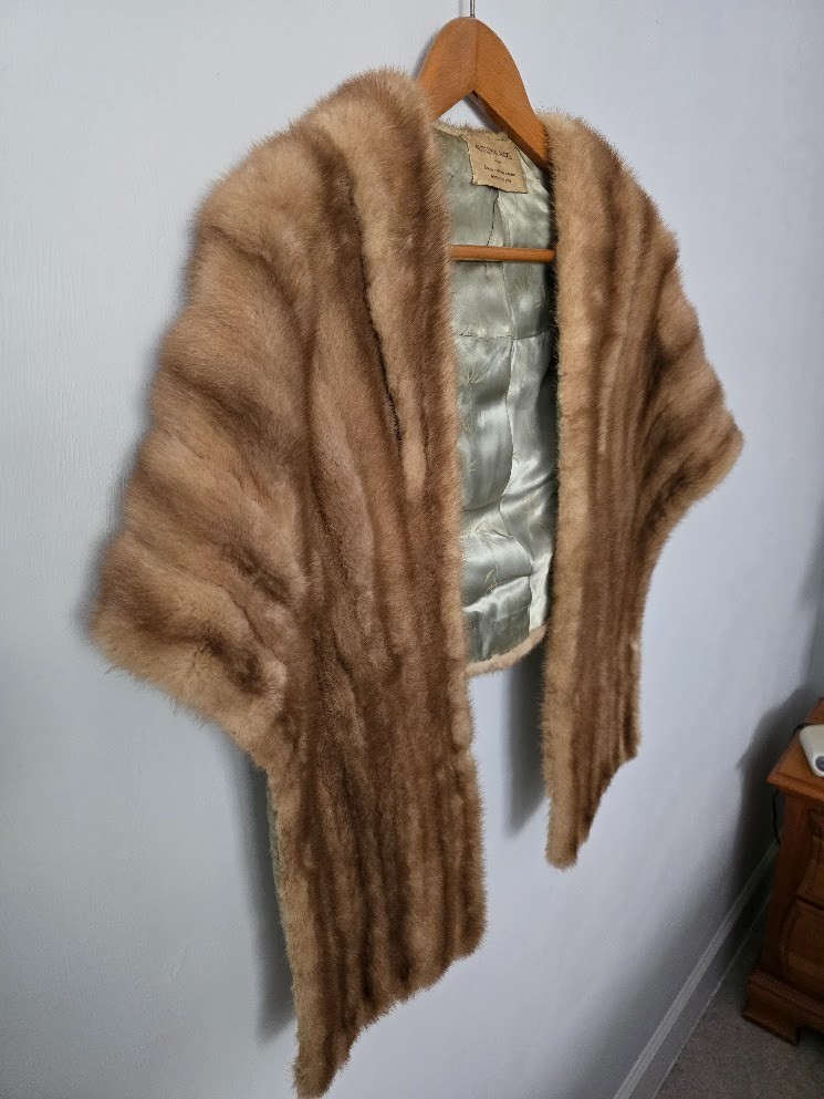 Mink stole vintage EMBA „Autumn Haze” A beauttful color.