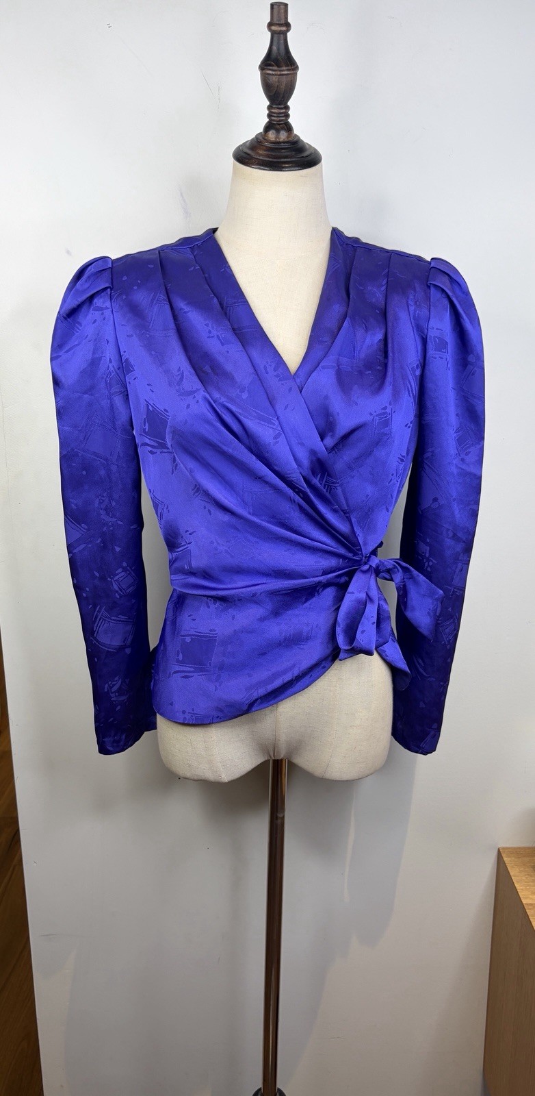 Vintage Syndicate Purple Cocktail Jacket Size AU 8 Balero Satin Retro 1980’s