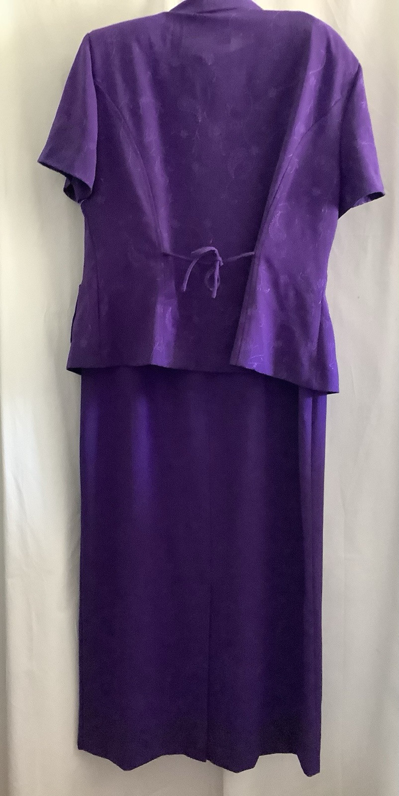 SAG HARBOR DRESS/JACKET SET (size 12) Deep Purple, Midi Excellent Condition