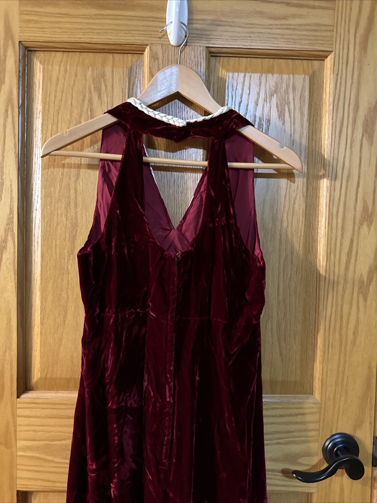 Vintage International Ladies Garment Workers Union Red Velvet Dress S 13/14