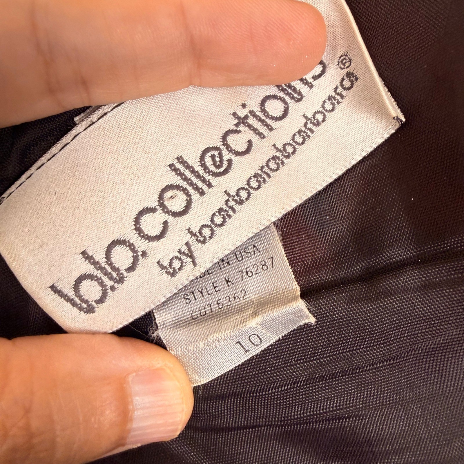 B.B. Collections Barbara Barbara Dress Rare 10 Black Purple Teal Vintage 80s