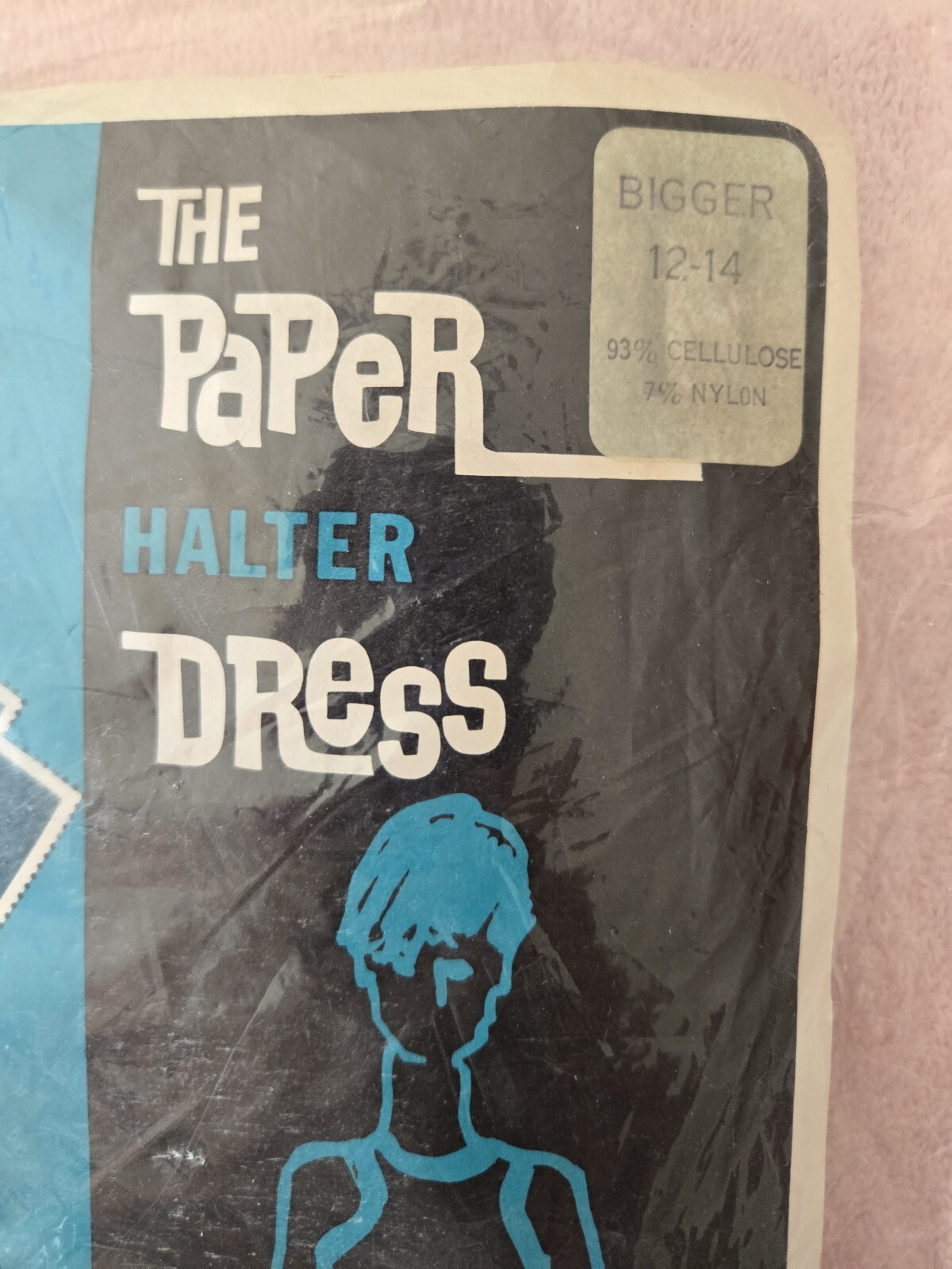 Vintage 1960’s Paper Halter Dress Waste Basket Boutique By Mars Of Asheville NC