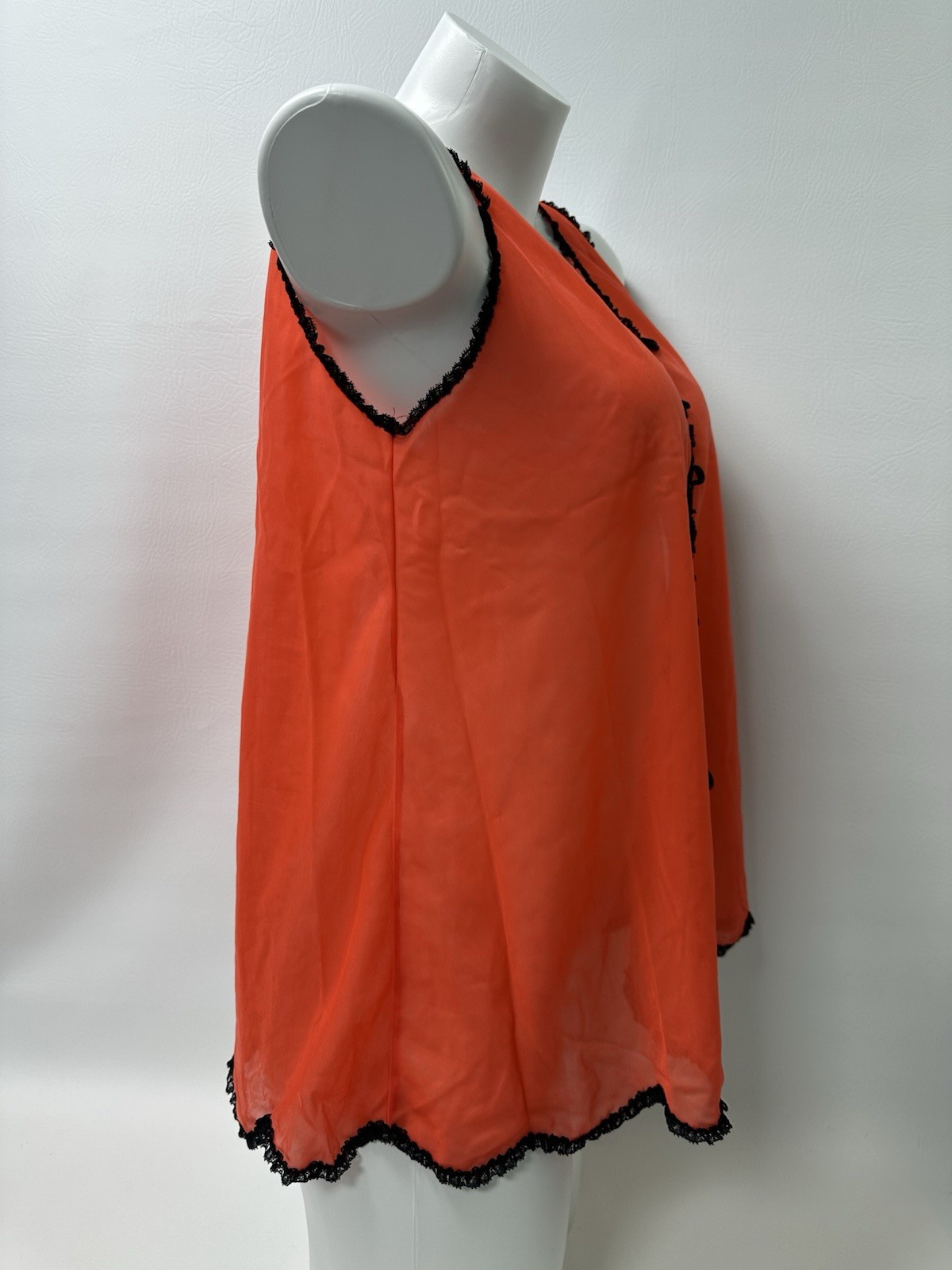 Vintage 60s Blanche by Erika McGowan Sheer Babydoll Nightie Lingerie Size S USA