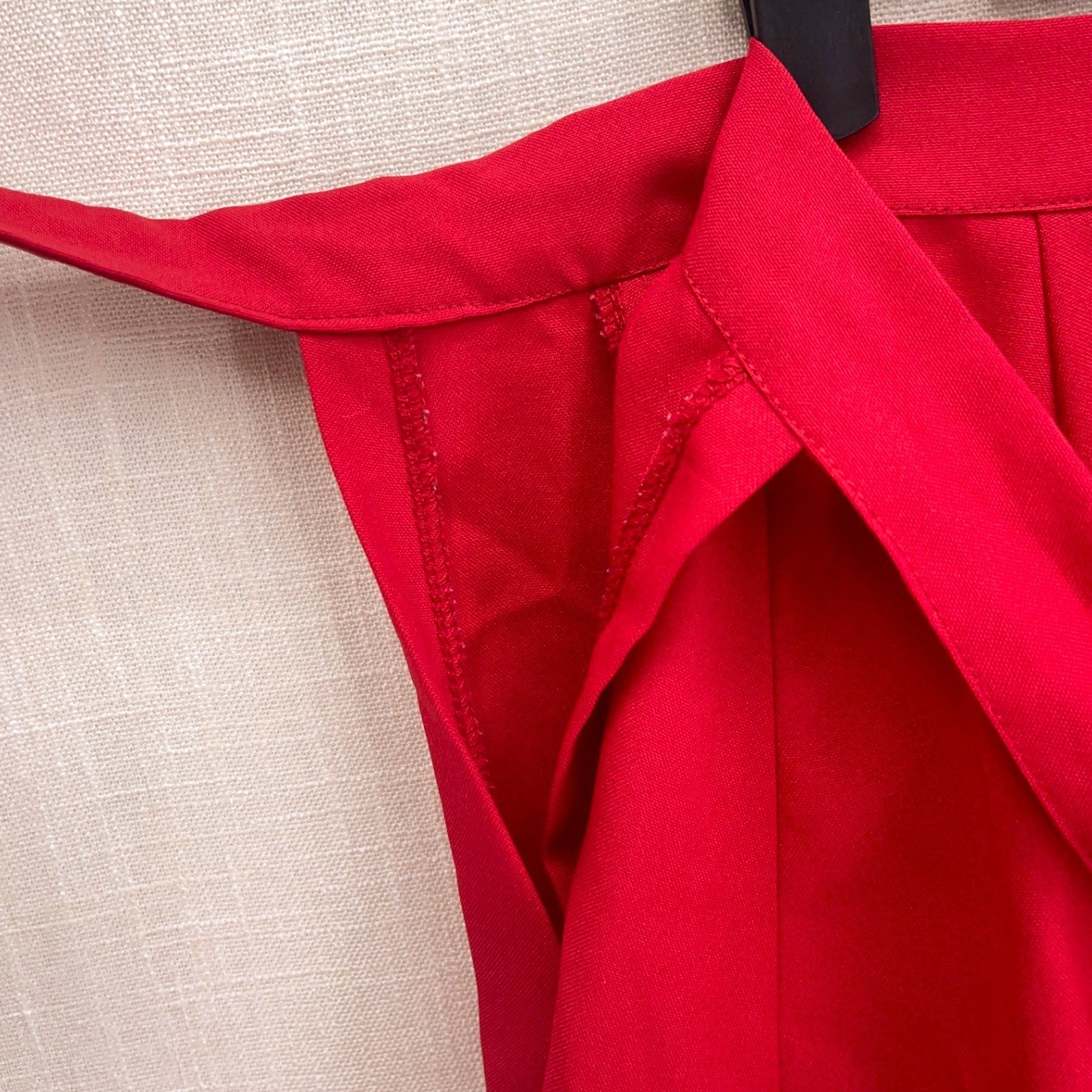 Red White Sailor Ribbon Trim Circle Skirt Medium Nuevo Leon Retro Rockabilly Tie