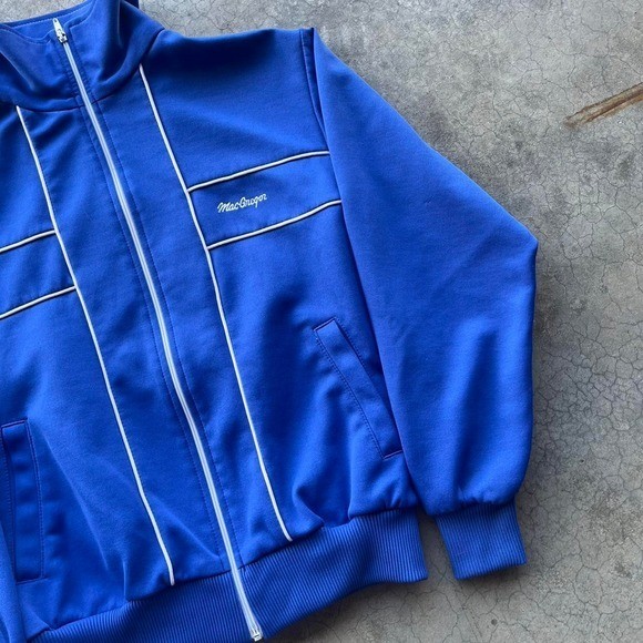 Vintage blue McGregor blue zip up track jacket Large