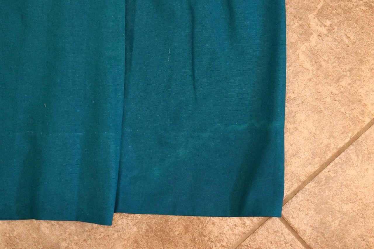 ✨ VTG 100% Silk Wrap Claiborne Midi Blue Green Dress Sz 12 Summer Quiet Luxury