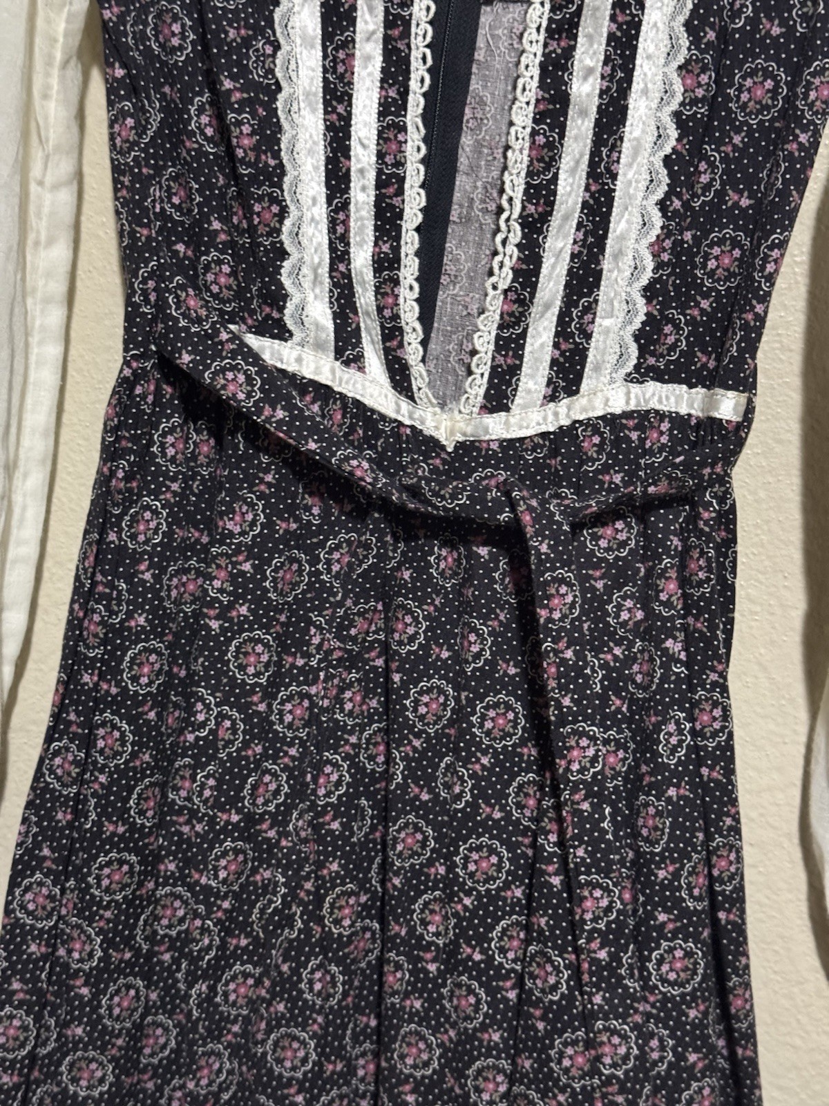 Vintage 70s Gunne Sax by Jessica Floral Maxi Dress Prairie Peasant Size 5