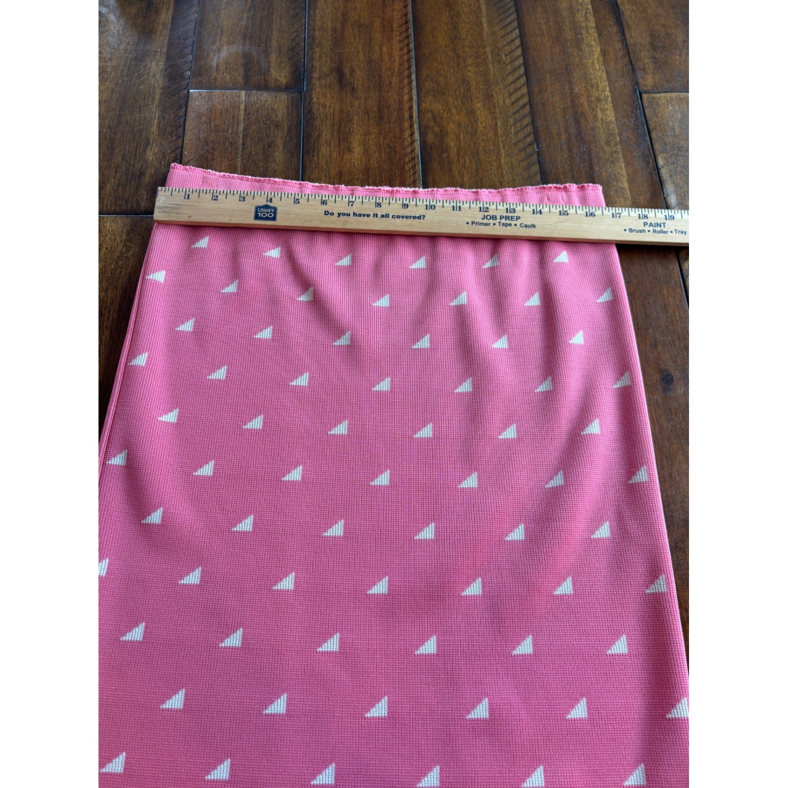 Vintage Pink Geometric Knit Skirt Set Asymmetrical Button Top Midi Skirt Small