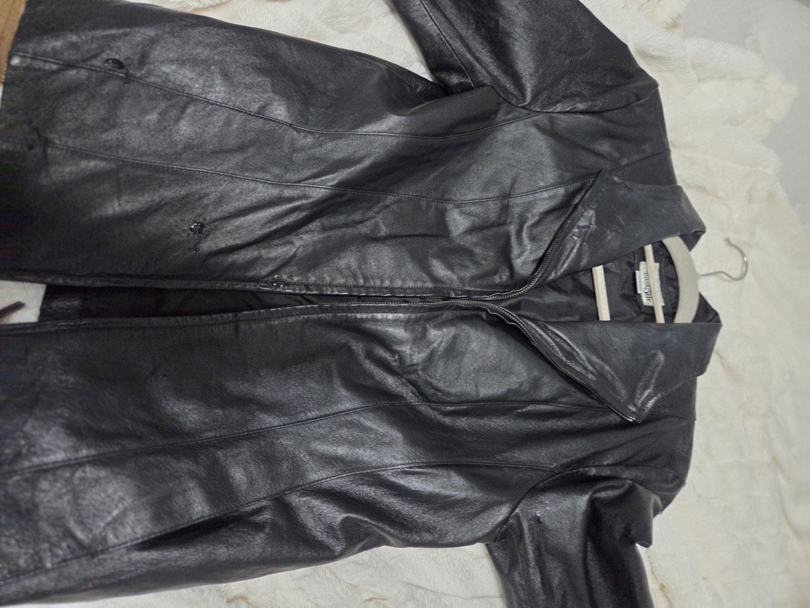 Worthington Women’s Leather Blazer Real Soft Lambskin Black Jacket