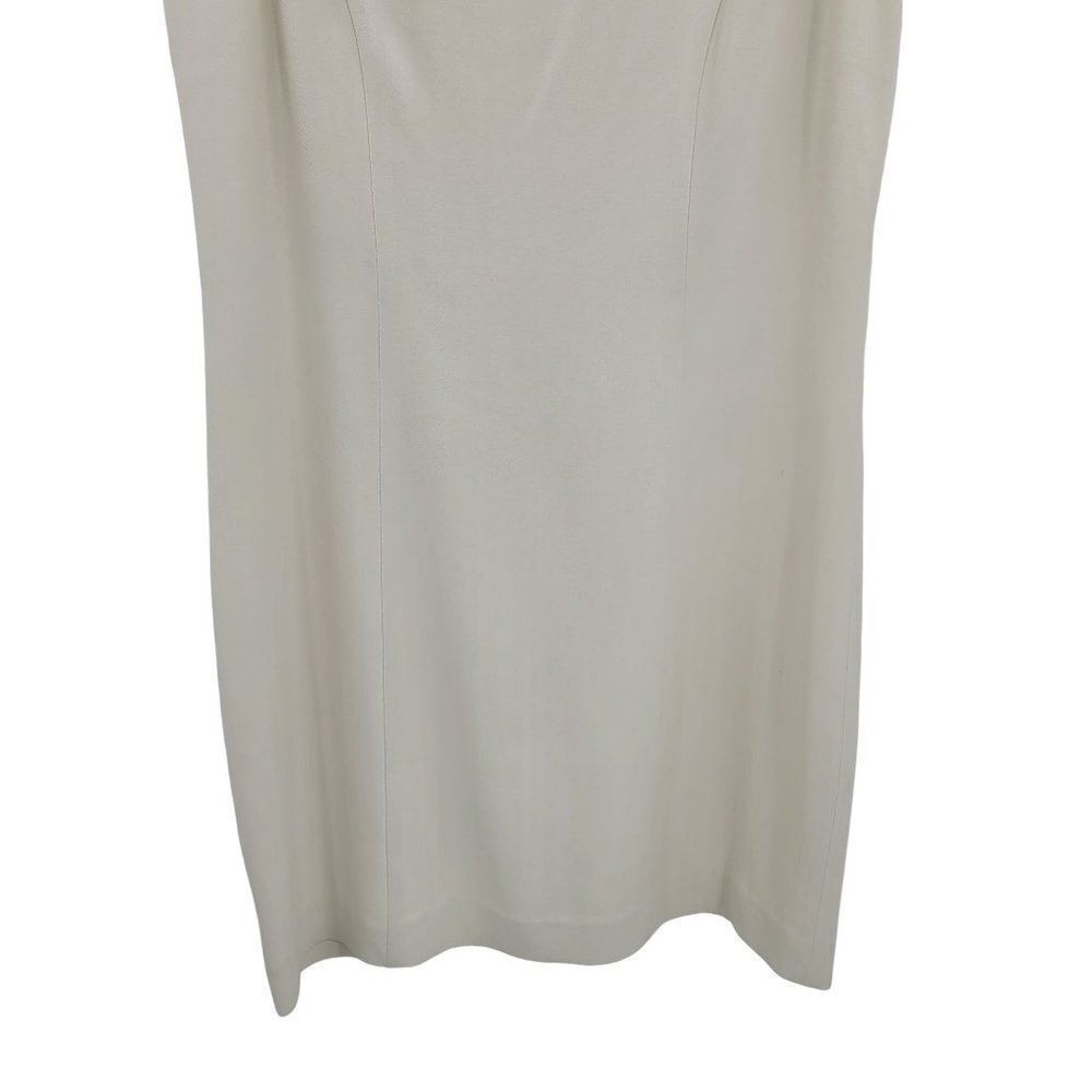 90’s Tommy Bahama Silk Mini Sheath Dress Sz 8 Beige Capsule Resort Quiet Luxury