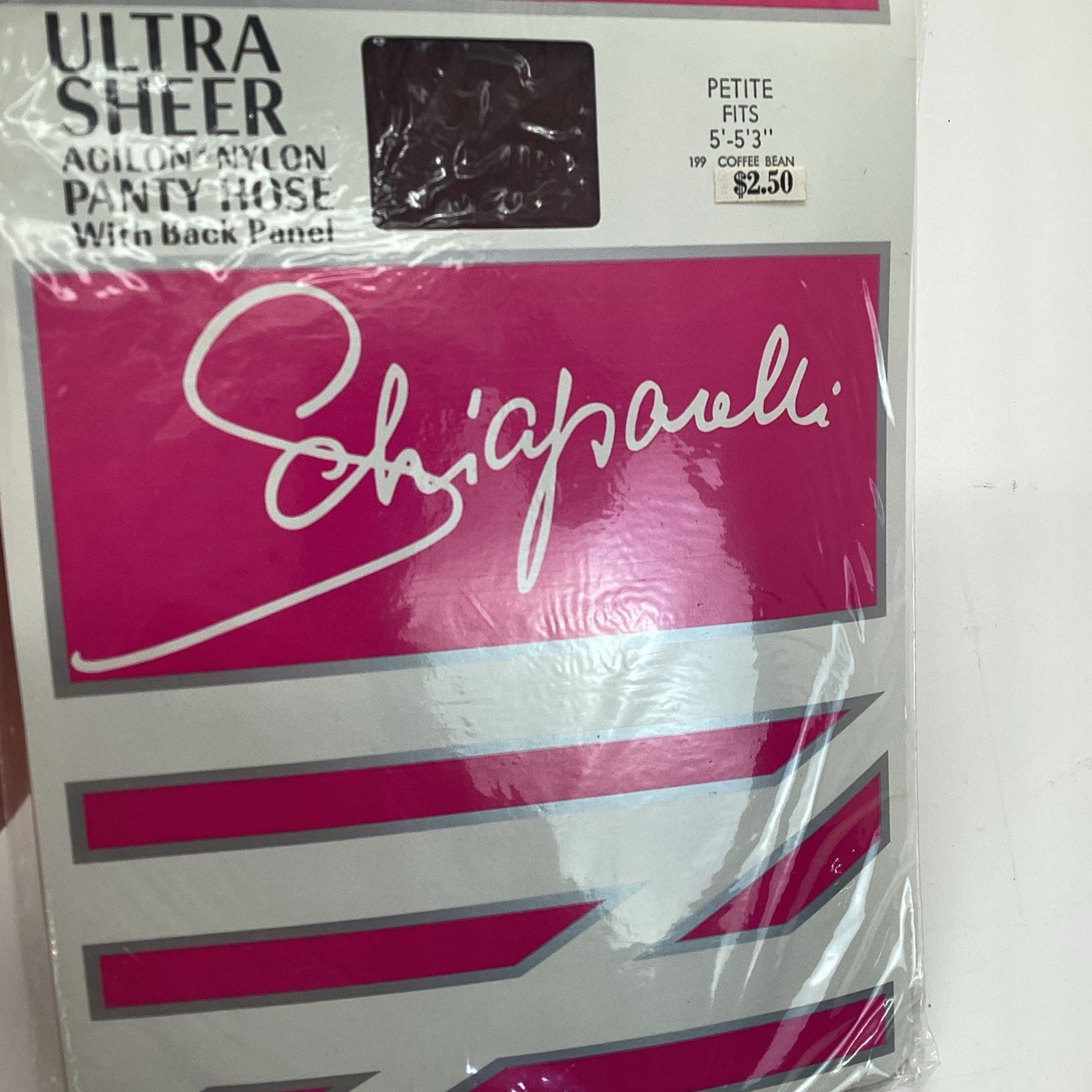 Schiaparelli Supp-Hose Pantyhose Petite Fits 5′ to 5’3″ Coffee Bean #199 Vintage