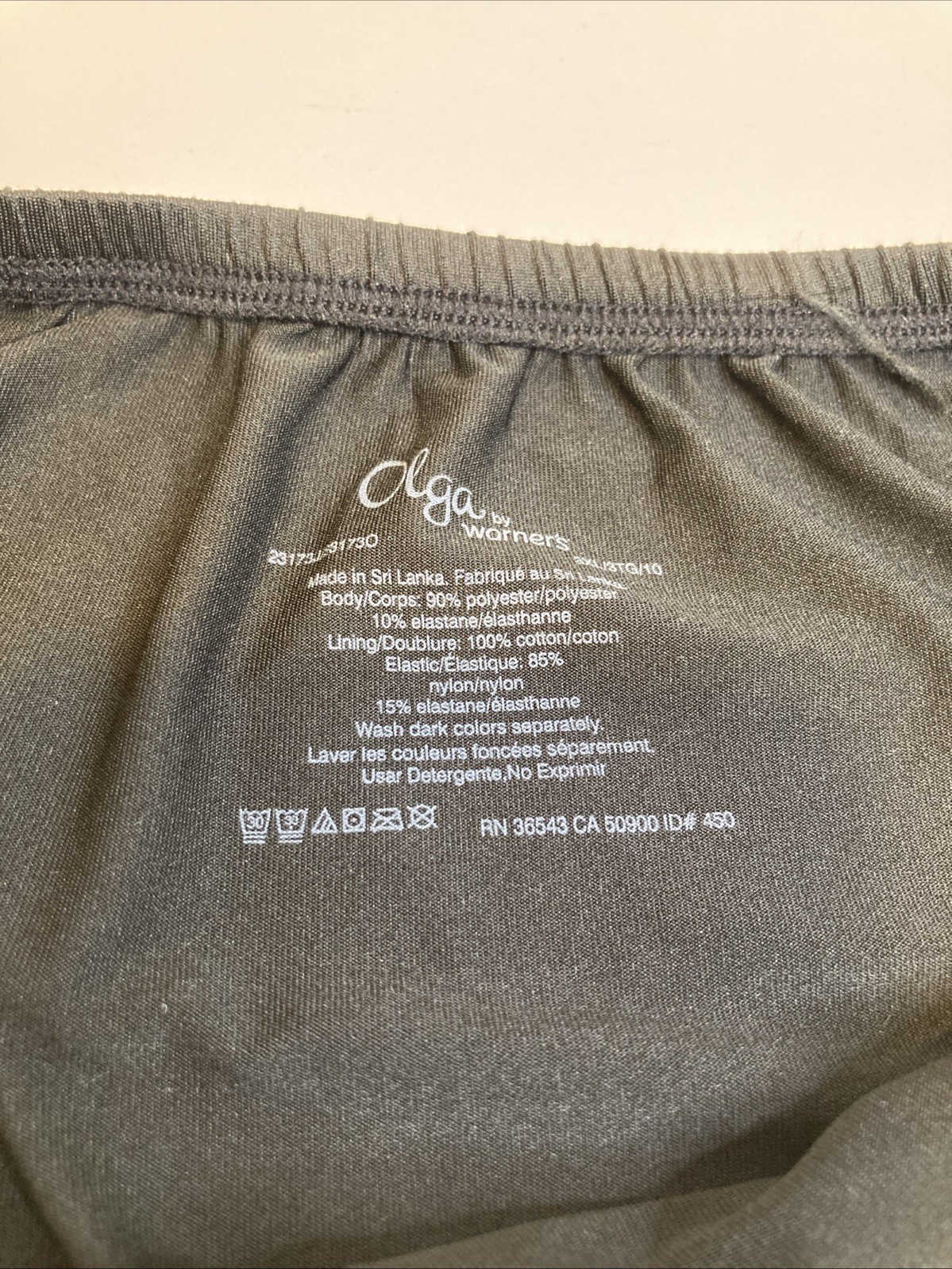 Olga By Warner’s 10/3XL Black Brief Panties Granny Polyester