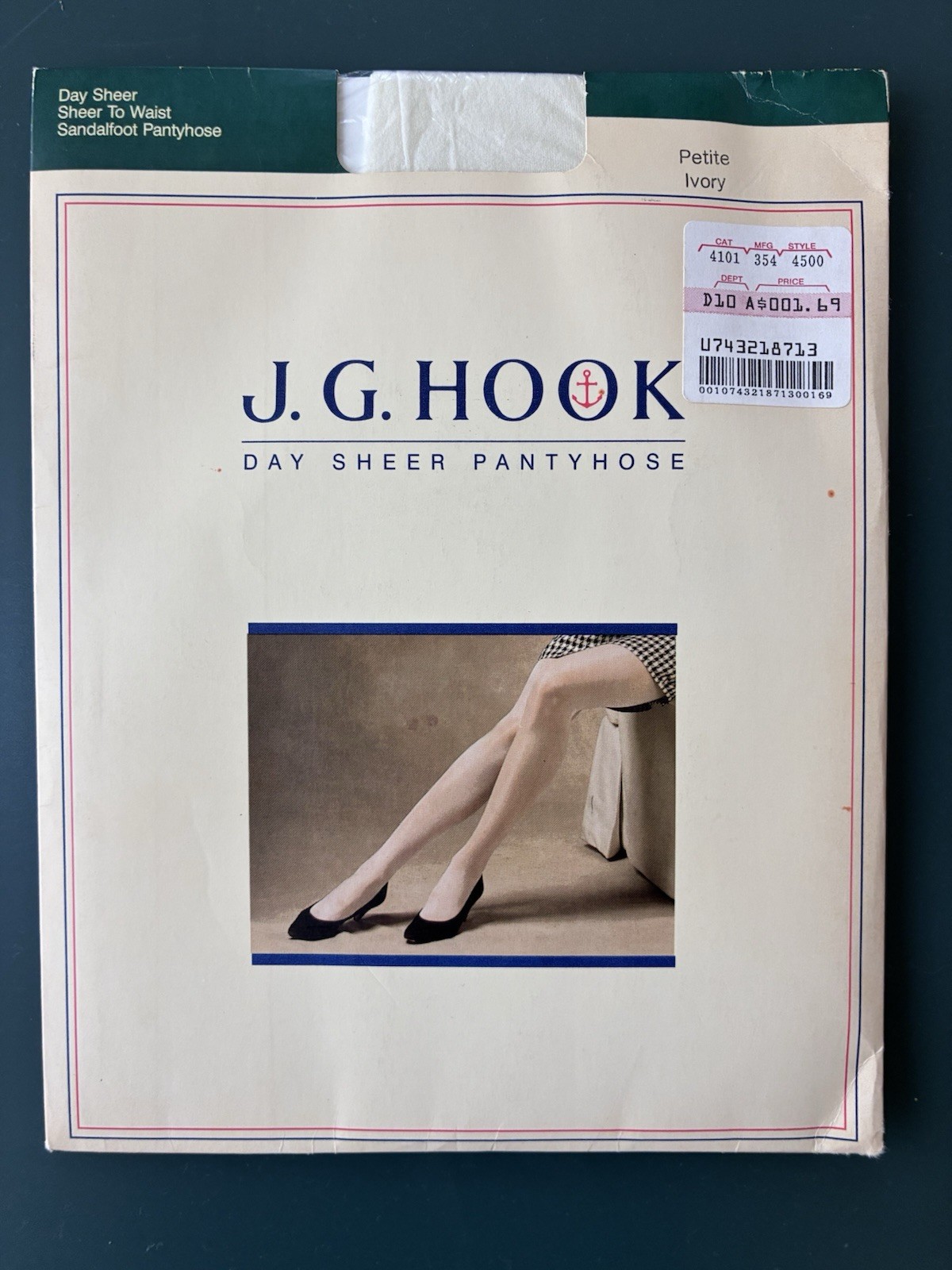 Vintage J. G. Hook Day Sheer Pantyhose Petite Ivory