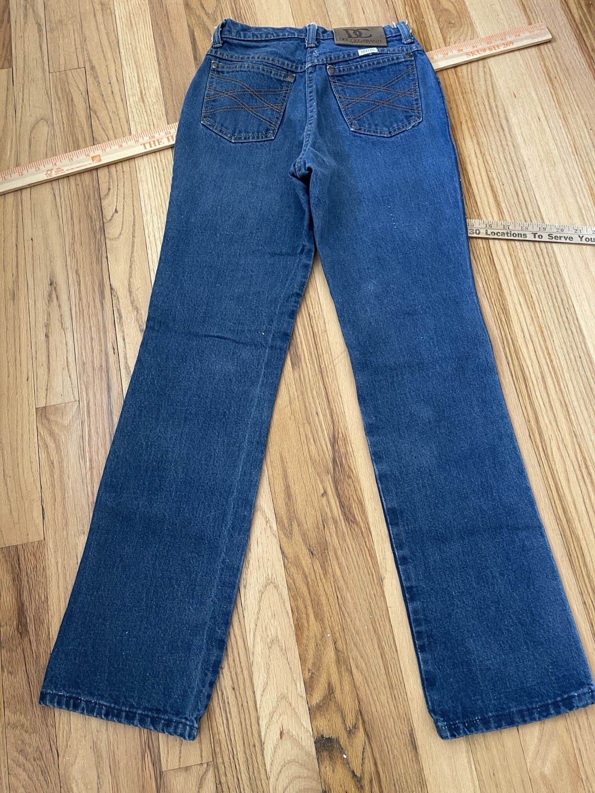 Vintage Dee Cee Brand Western Jeans Womens 23×28 High Waisted 70s Dark Wash USA