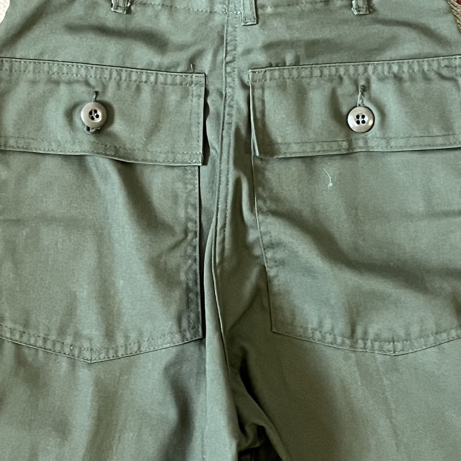 Vintage 70s US Army Military Cotton Sateen Utility Pants Women’s 24×31