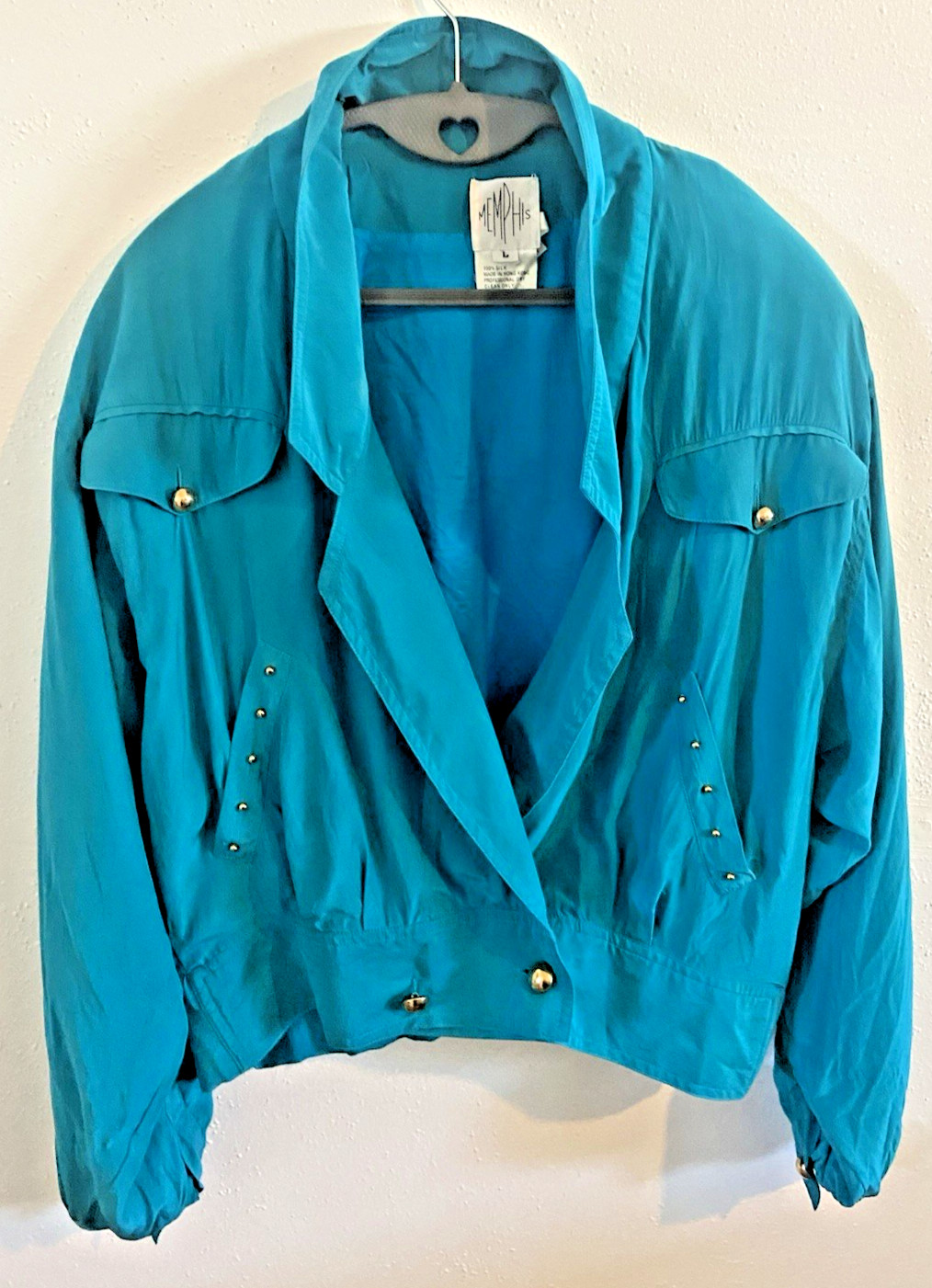 Vintage Silk Bomber Jacket /Pants 1980’s Memphis Wearable Art Large Rare!