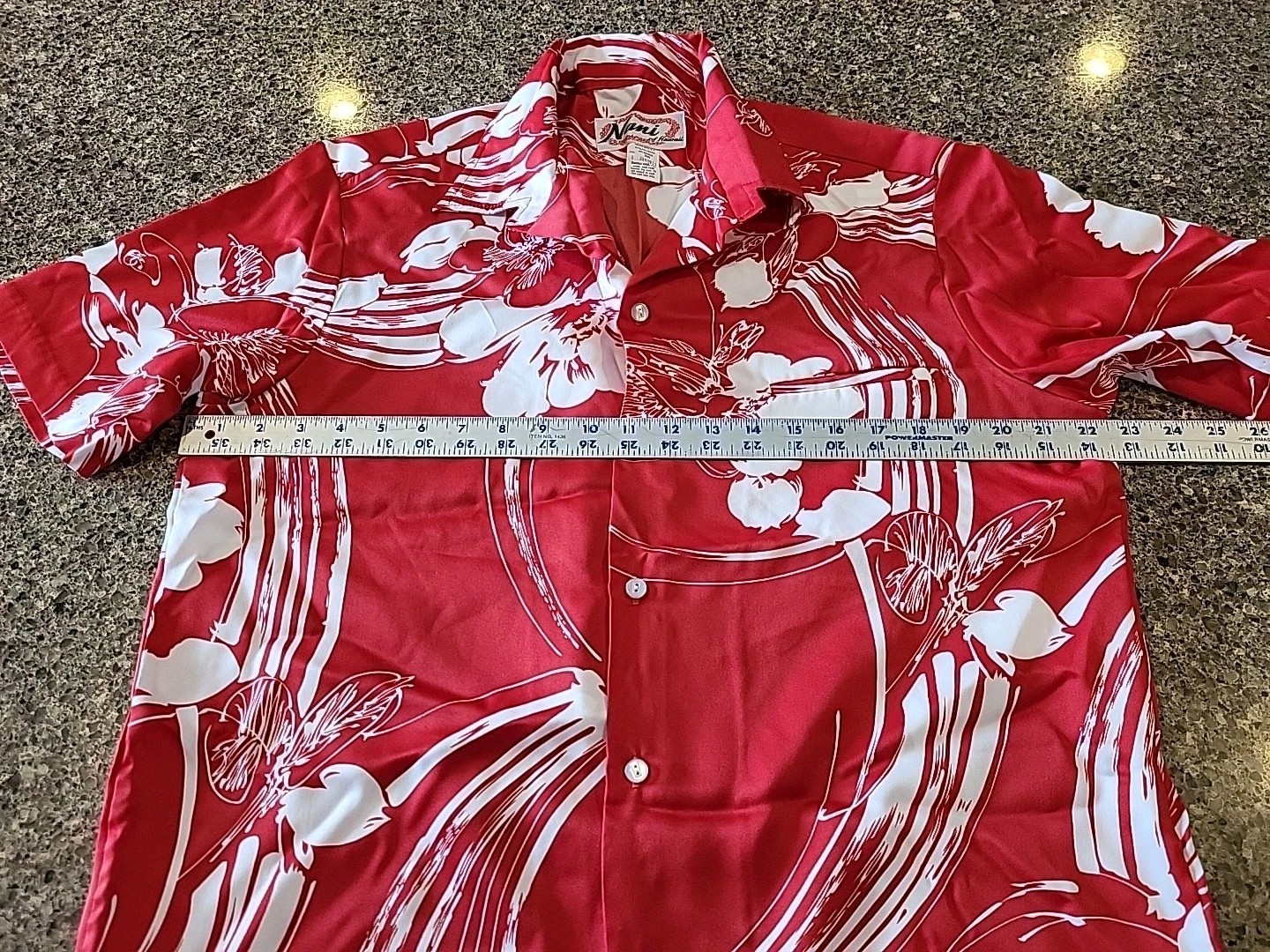 Nani of Hawaii Dress Red Hawaiian Floral Honeymoon Set w His shirt Vtg READ!!