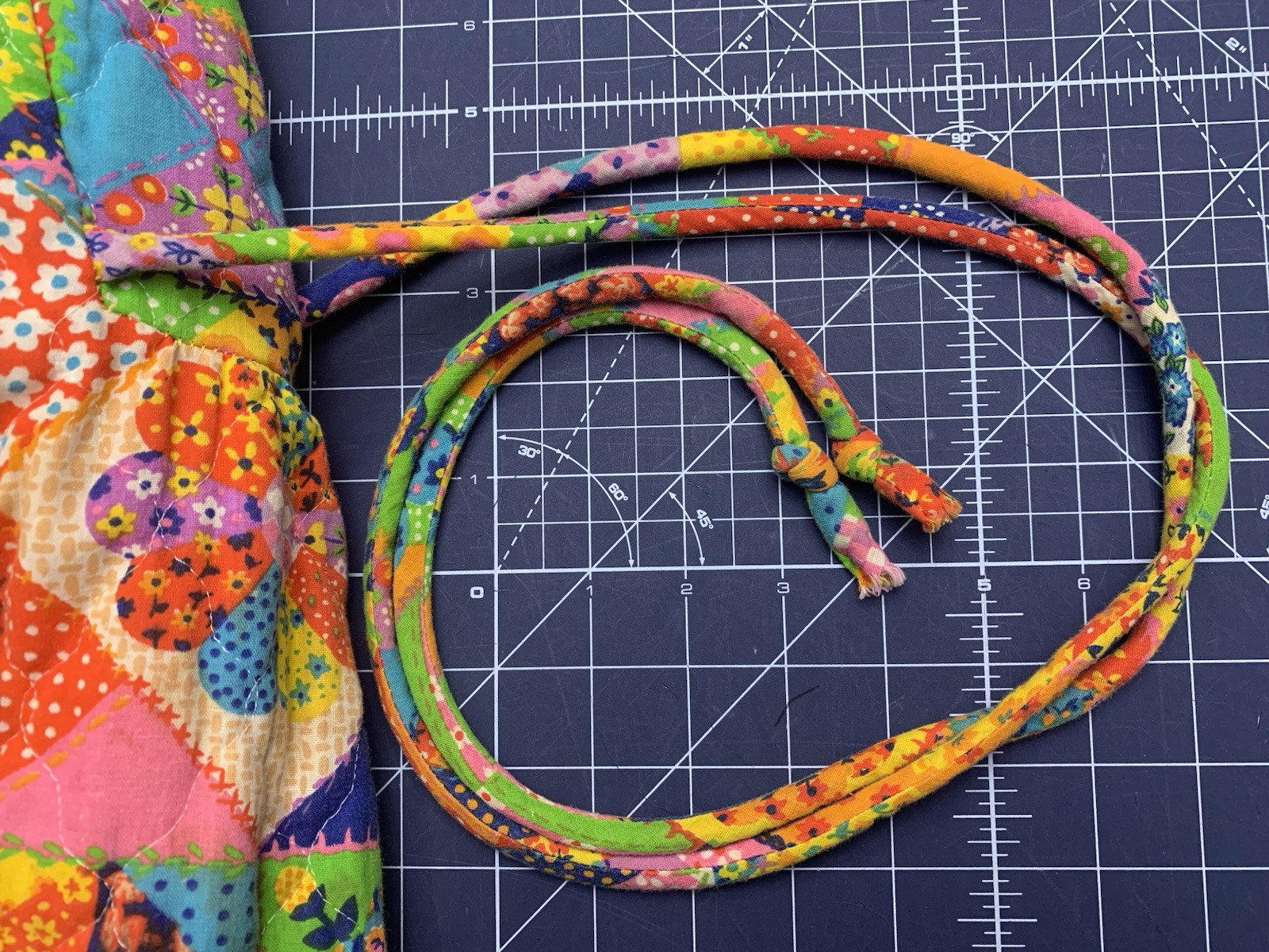 Vintage 1970s Patchwork Robe House Coat Cheater Quilt Psychedelic Funky Retro