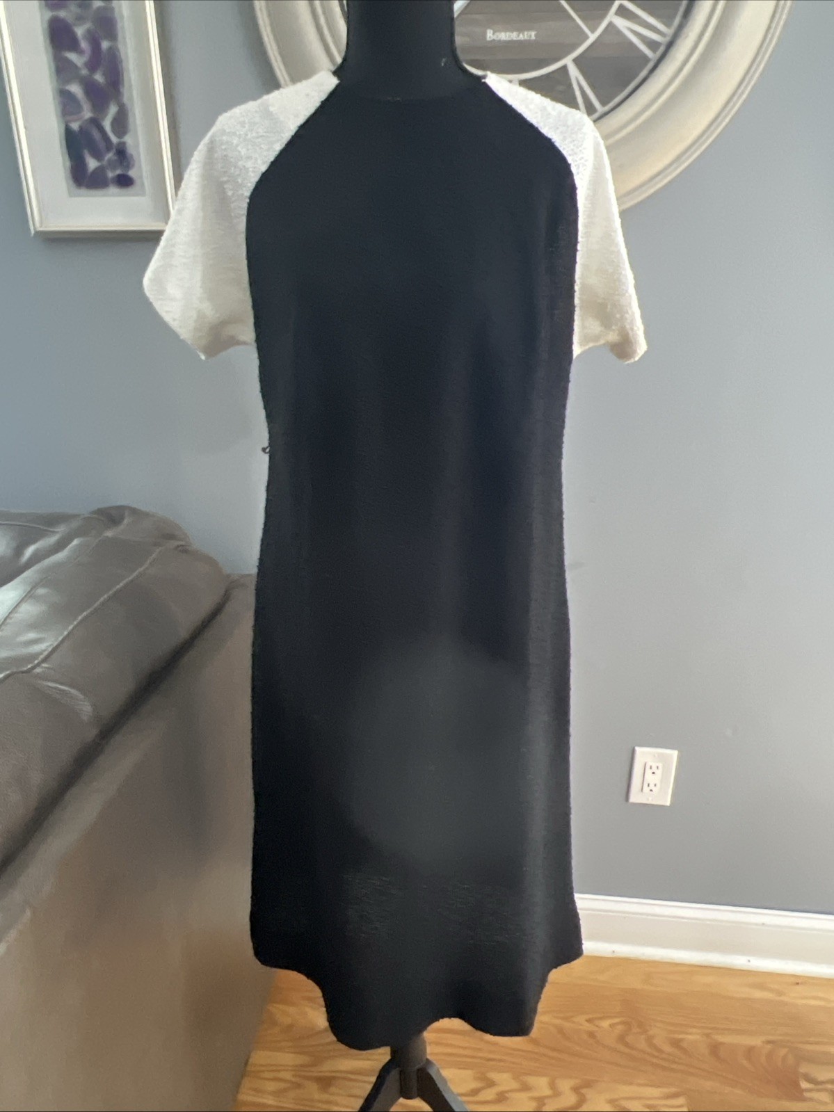 Leslie Pomer︱ILGWU︱1960’s︱Size 16︱Black & White︱Dress