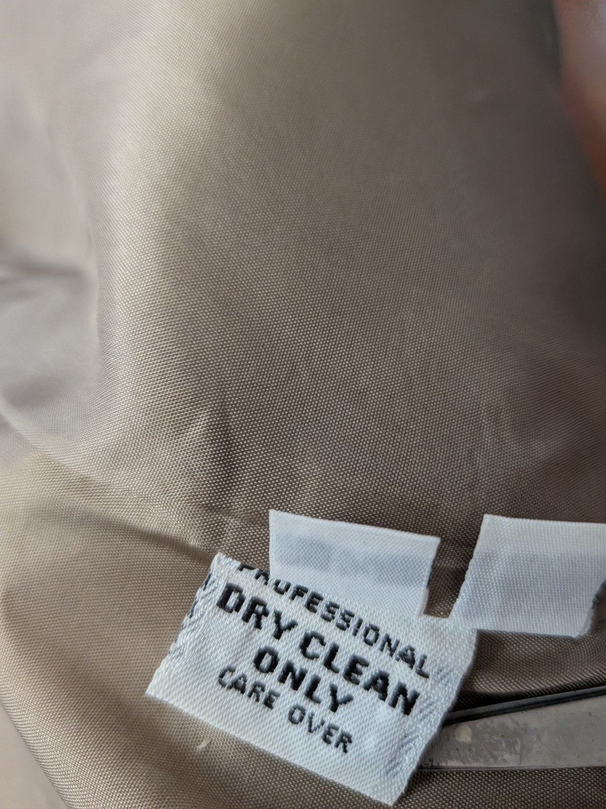 VTG Linda Richards Beige Womens Wool Trench Coat Button Front Duster USA Size 12