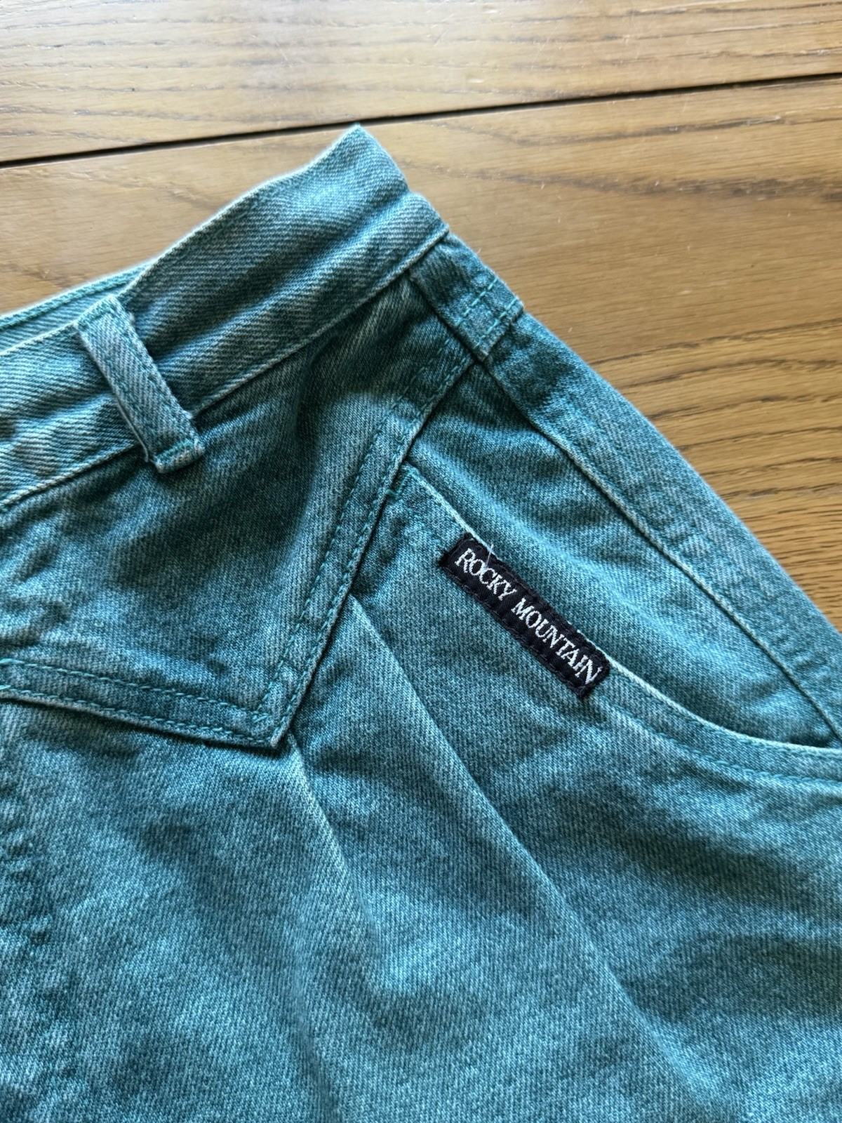 Rocky Mountain Jeans Teal Bareback Women 9/10 Vintage Mom Jeans Western Cowgirl