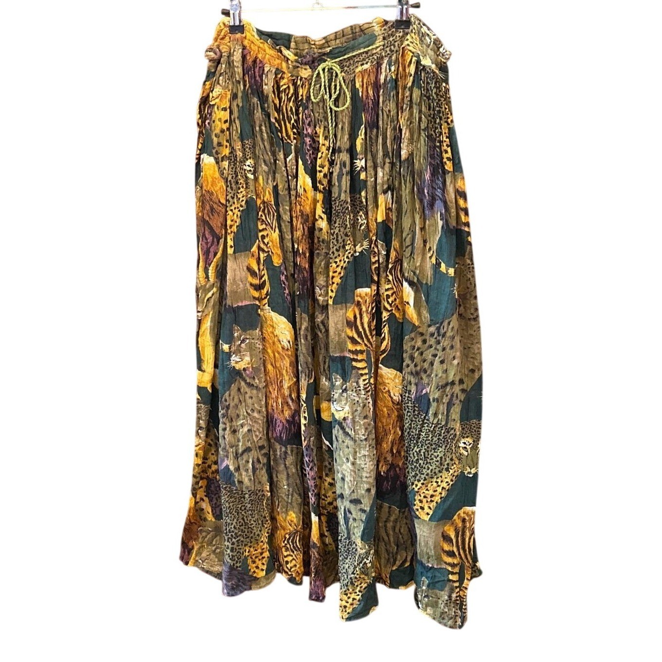 Vintage Style Zuki Maxi Skirt Safari Junglecore Bohemian Animal Print Junglecore