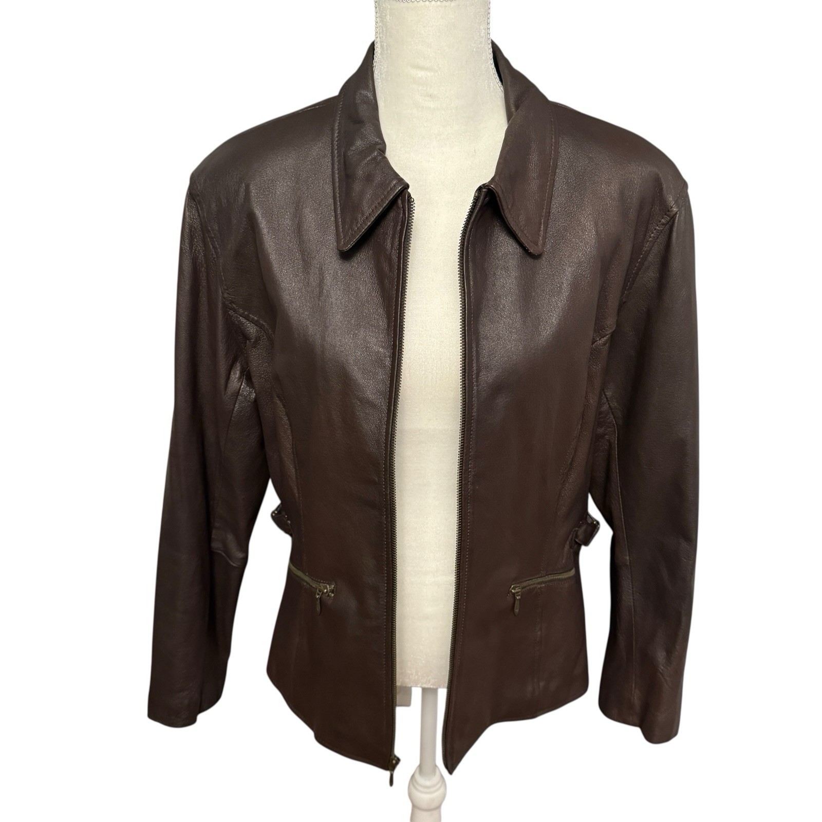 Vintage Adventure Bound Originals By Wilsons Brown Leather Jacket Women’s Large