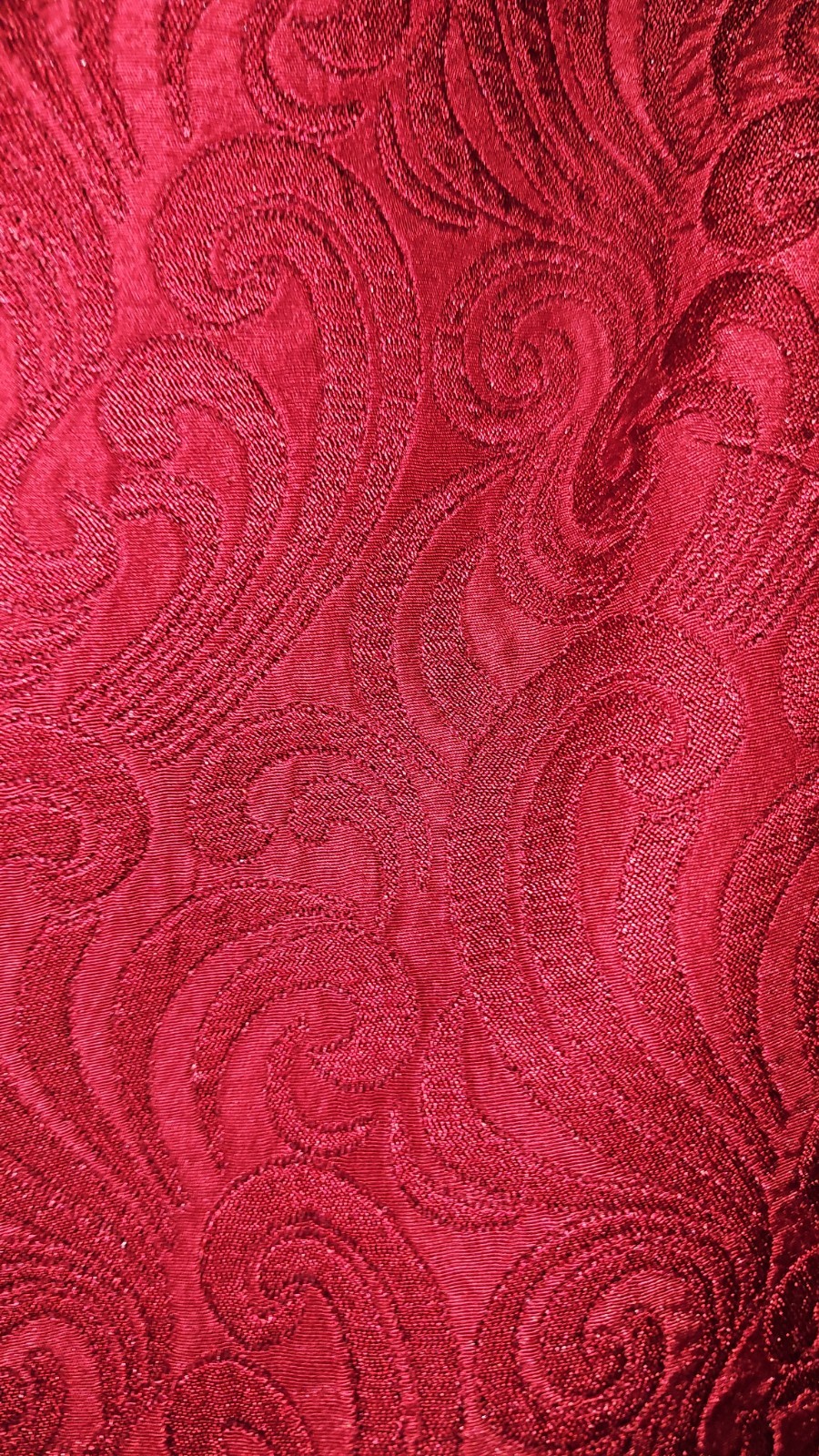 Tahari Arthur S Levine Petite Red Jacquard Brocade Duster Jacket 2PC 6Petite