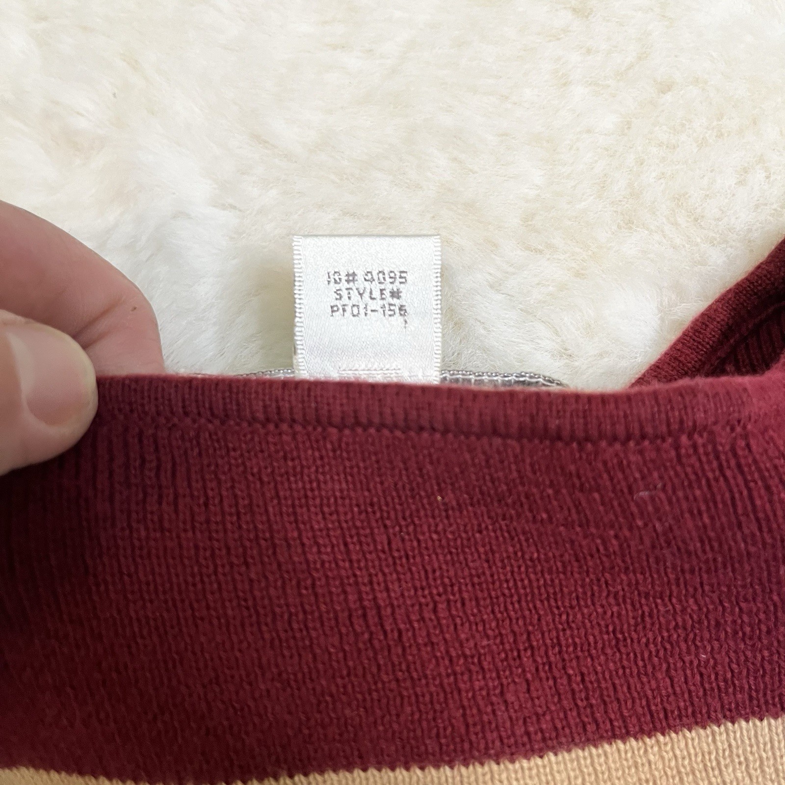 Petite Sophisticate Striped Sweater Vest Size P Burgundy Gold Black vintage