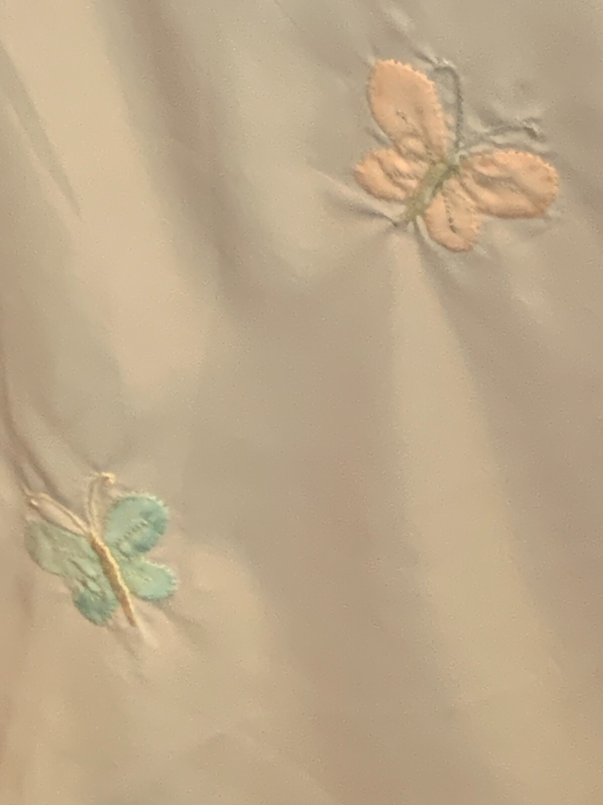 Vintage Corhan Noumair Hand Embroidered Butterflies Lace White Half Slip READ- S