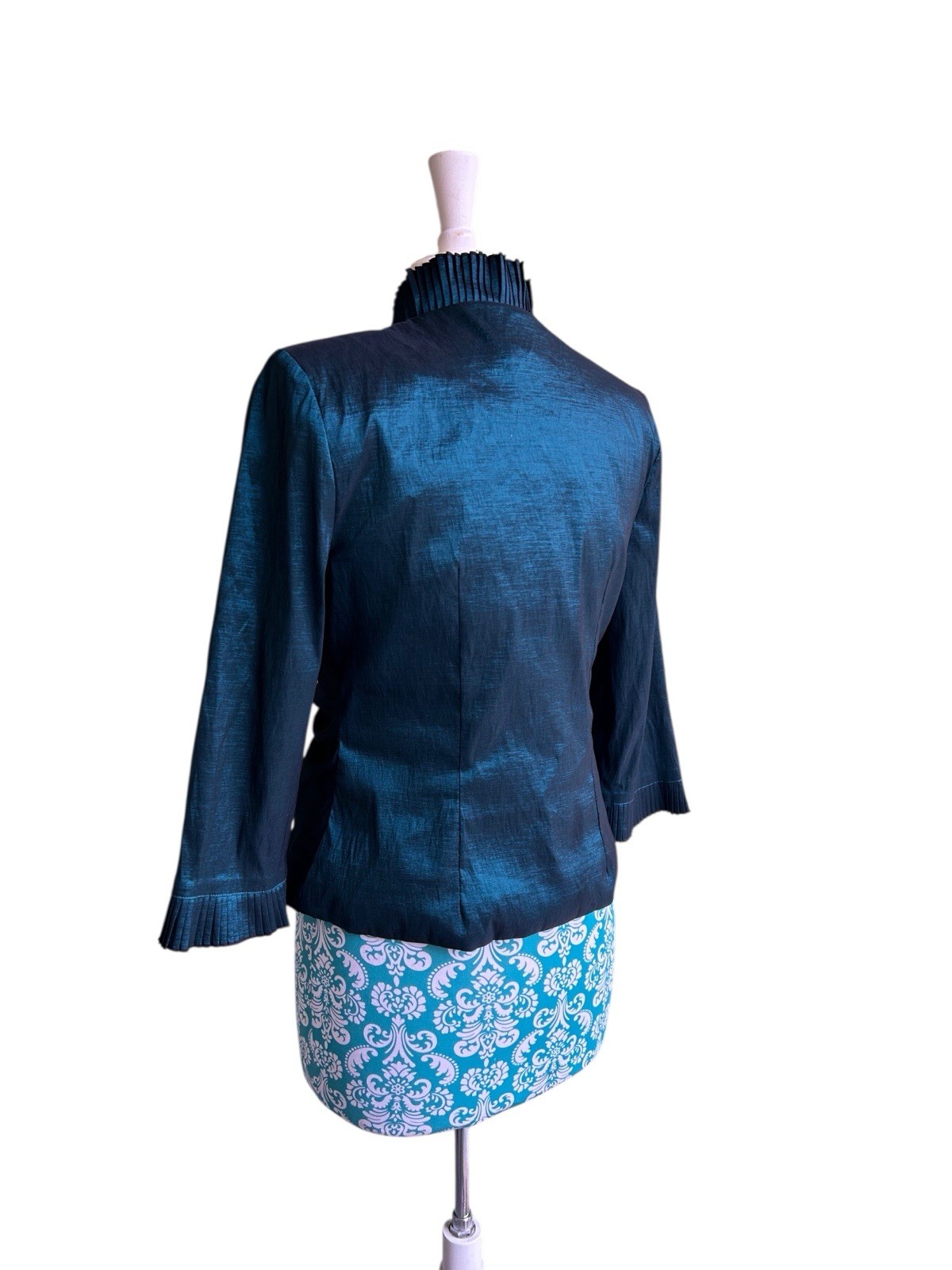 Carol Lin JR Nites Teal Jacket Top Camisole SET Evening Glam Holiday Christmas