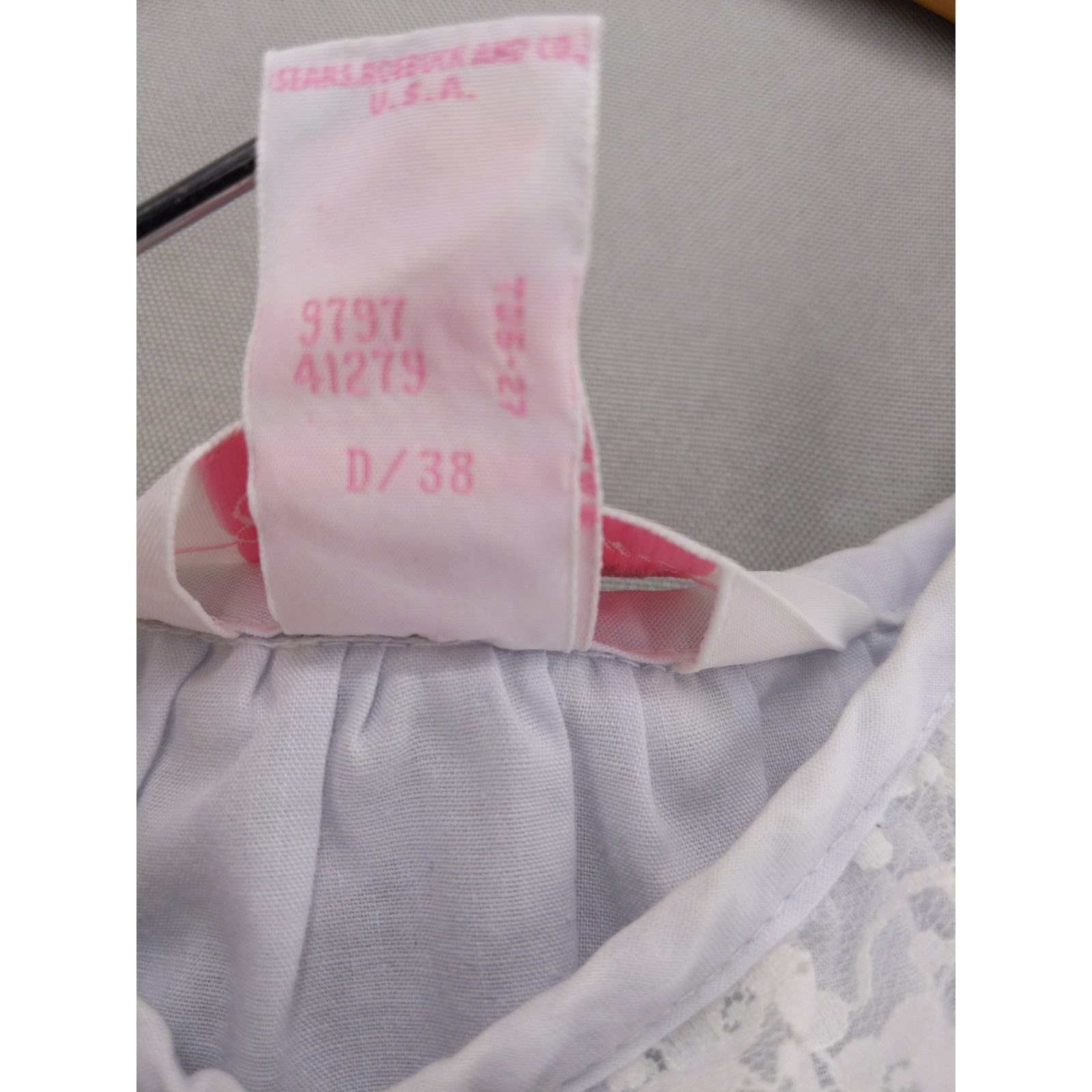 Vintage 2pc Nightgown Robe Set Sz M Lavender Lace Trim Carriage Court Sears