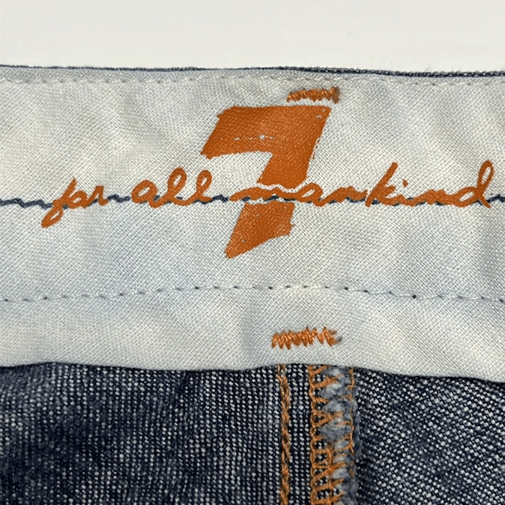 7 for all Mankind 100% Cotton Fade Distressed Trousers Sz 29 #00940190