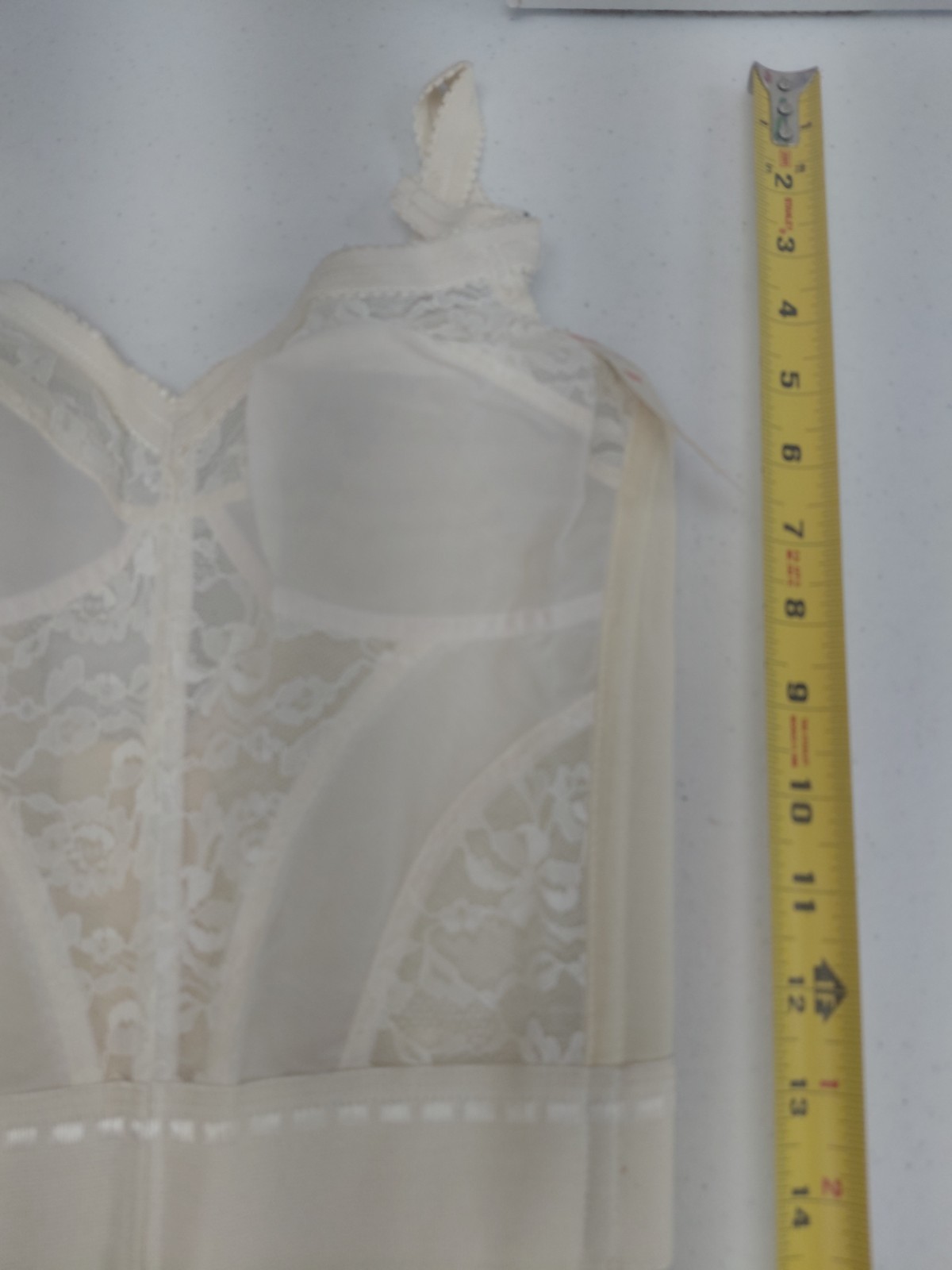 Vintage Sheer Beauty Carnival Longline Bra Size 34B