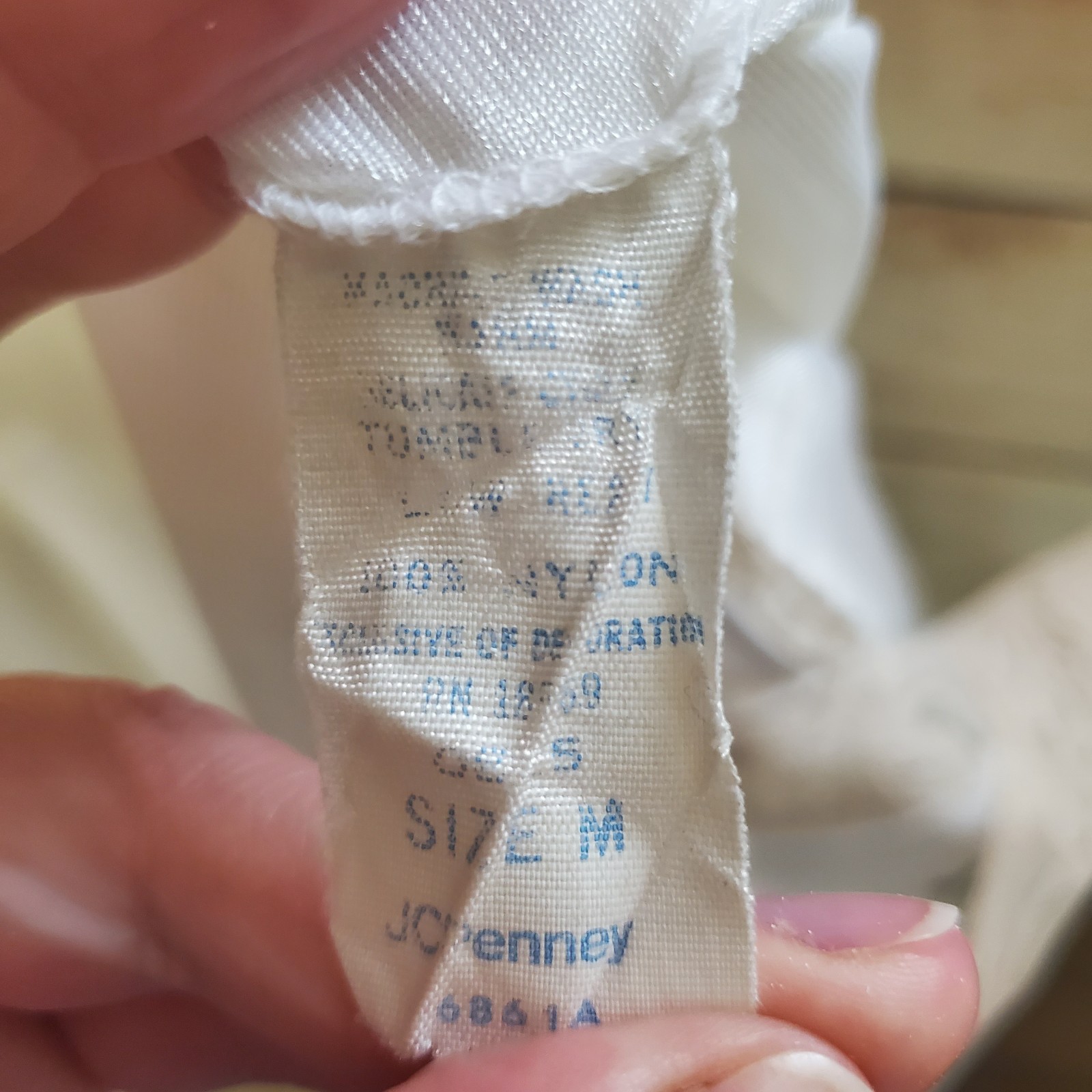 Jcpenny Womens Medium Vintage Nylon Semi Sheer Nightgown Gown