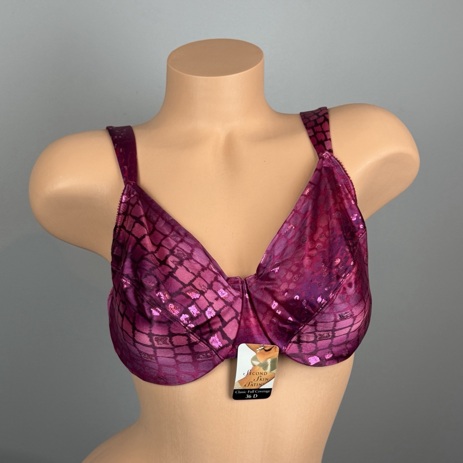 Victoria’s Secret Bra 36D Pink Second Skin Satin Full Coverage NWT