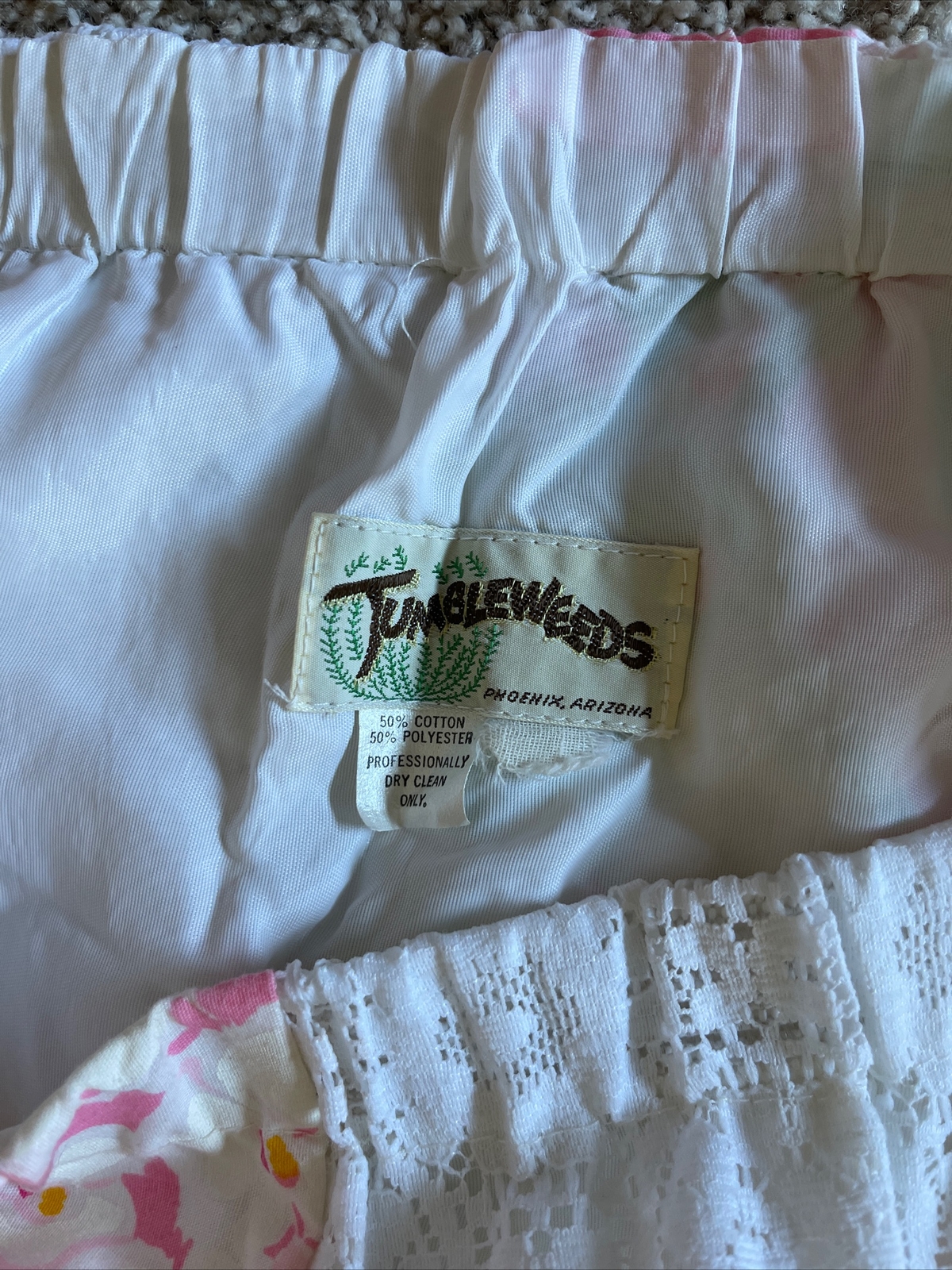 VTG Tumbleweeds Skirt Maxi Prairie Boho Lace Patchwork Pink Eyelet