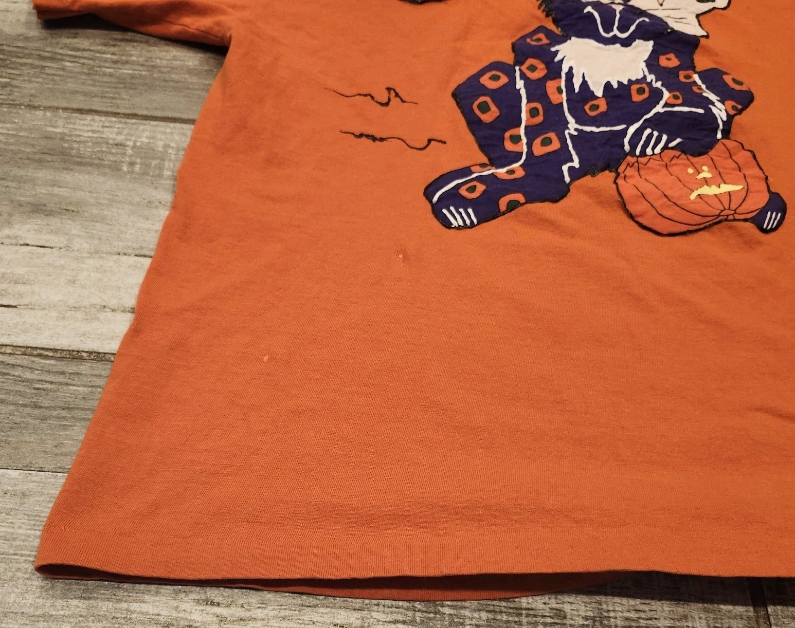 Vintage Halloween Shirt Hanes Her Way Single Stitch Size Womens Medium Orange
