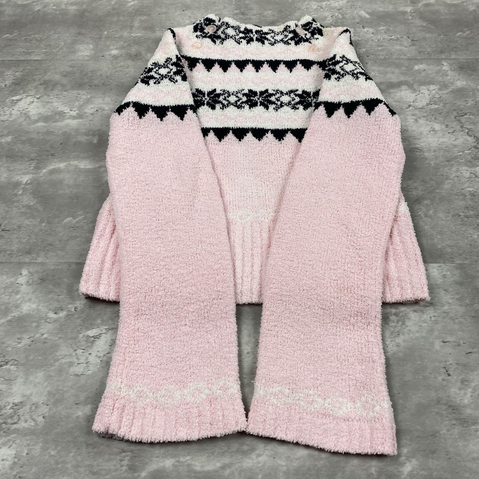 vintage Heart Moon Star fleece sweater M crop bell sleeve Rampage 90s y2k 2000s