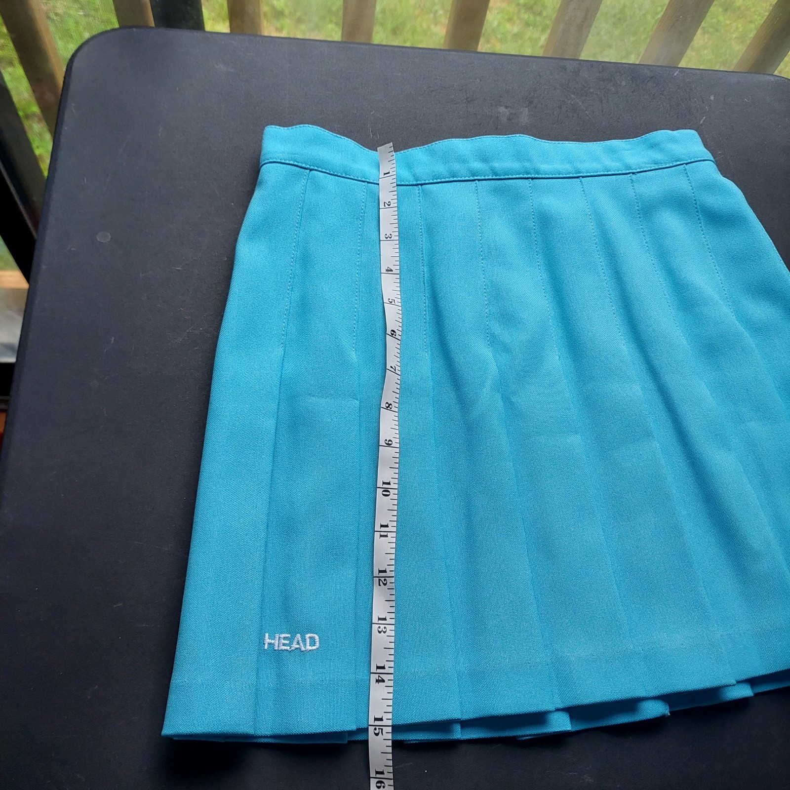 Vintage Head Sportswear Blue Pleated Tennis Skirt Made in USA Size 8 Turquoise