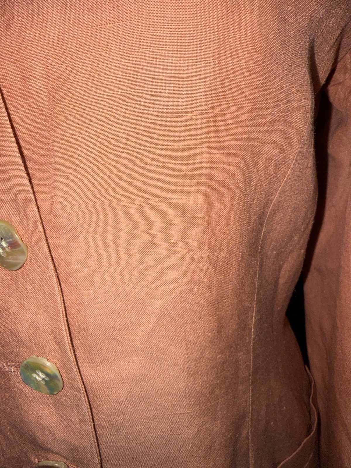 1990’s Laura Ashley Dress Jacket Suit Silk Linen Blend Rose Pink Sz 6