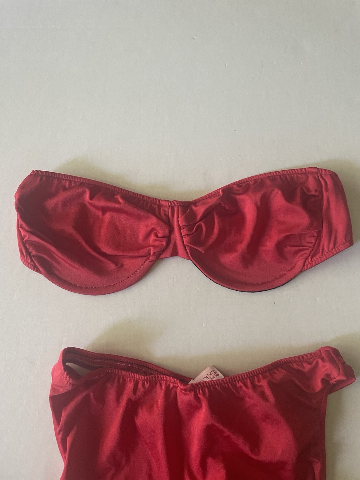 Vintage 80s 1980s Joyce Holder Bikini Swimsuit Bathing Suit Red Medium C Glossy