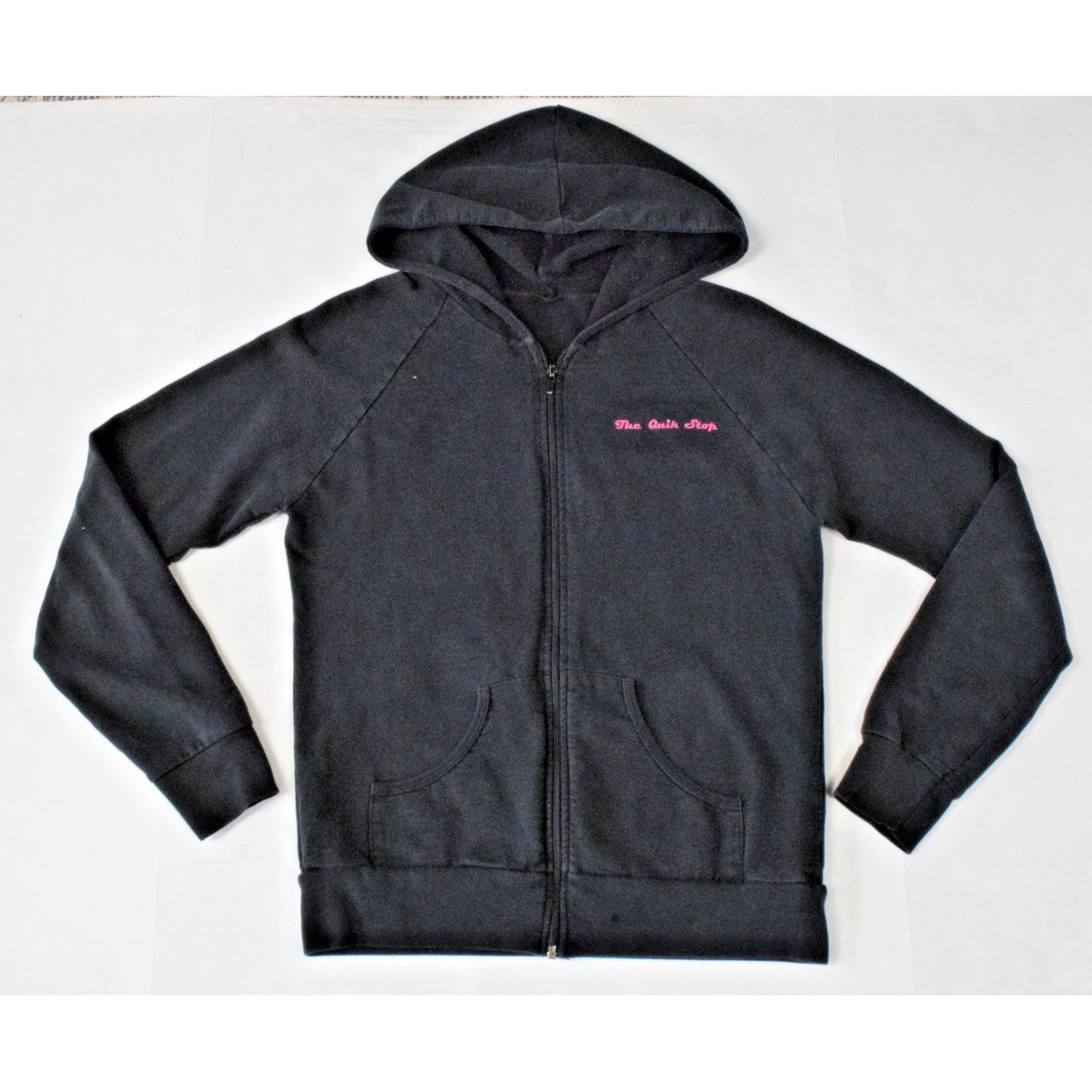 Vintage Sweatshirt American Apparel Sz XL 2006 2007 The Quik Stop Raglan Hoodie