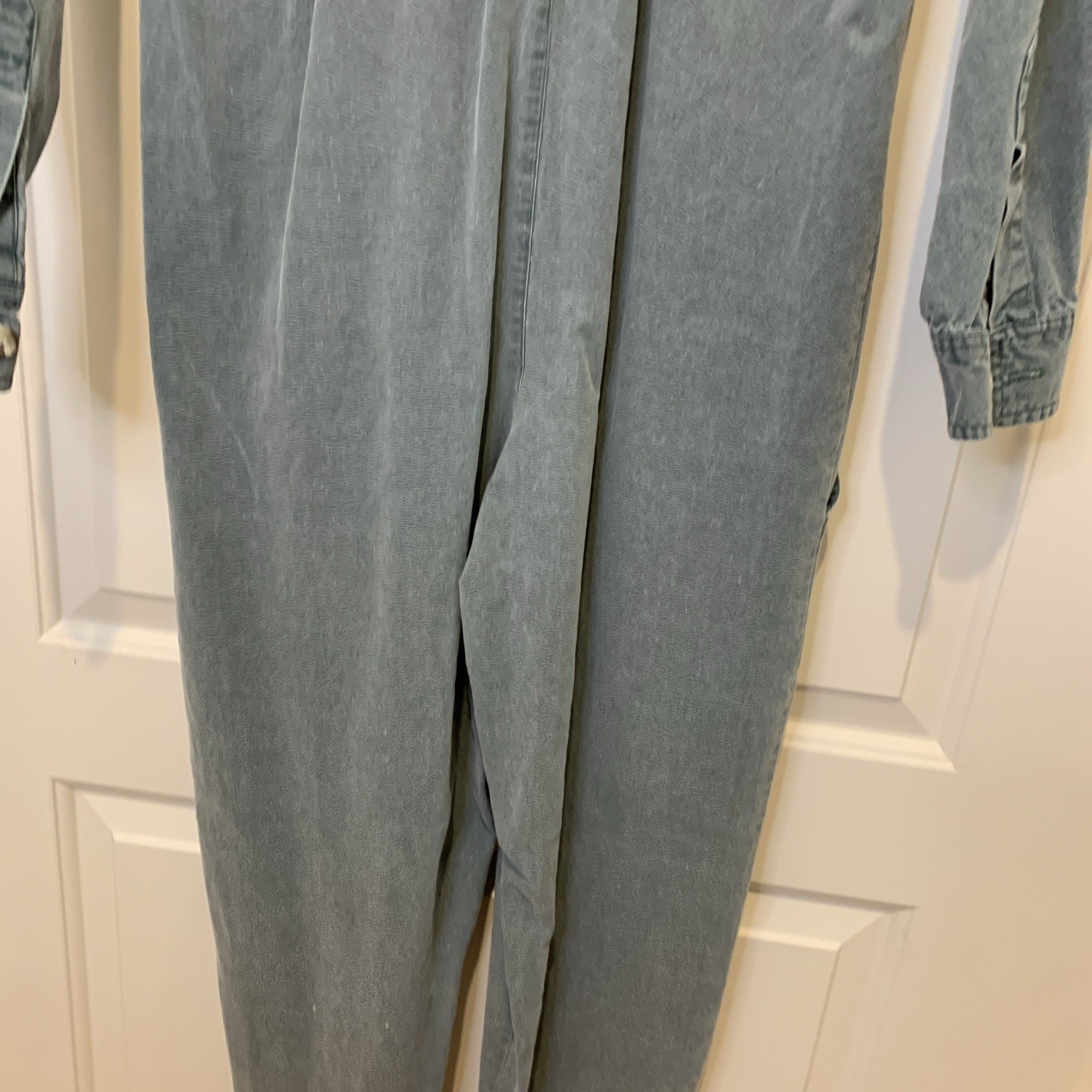 Vintage Banana Republic Cotton Utility Jumpsuit Sage Green Mill Valley Womens M