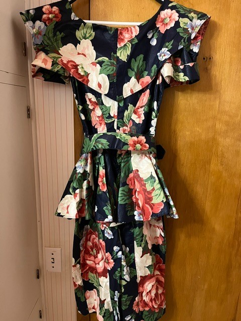 Karen Alexander Vintage Dress 80’s 90’s Excellent! Floral Cotton Sateen Size 4