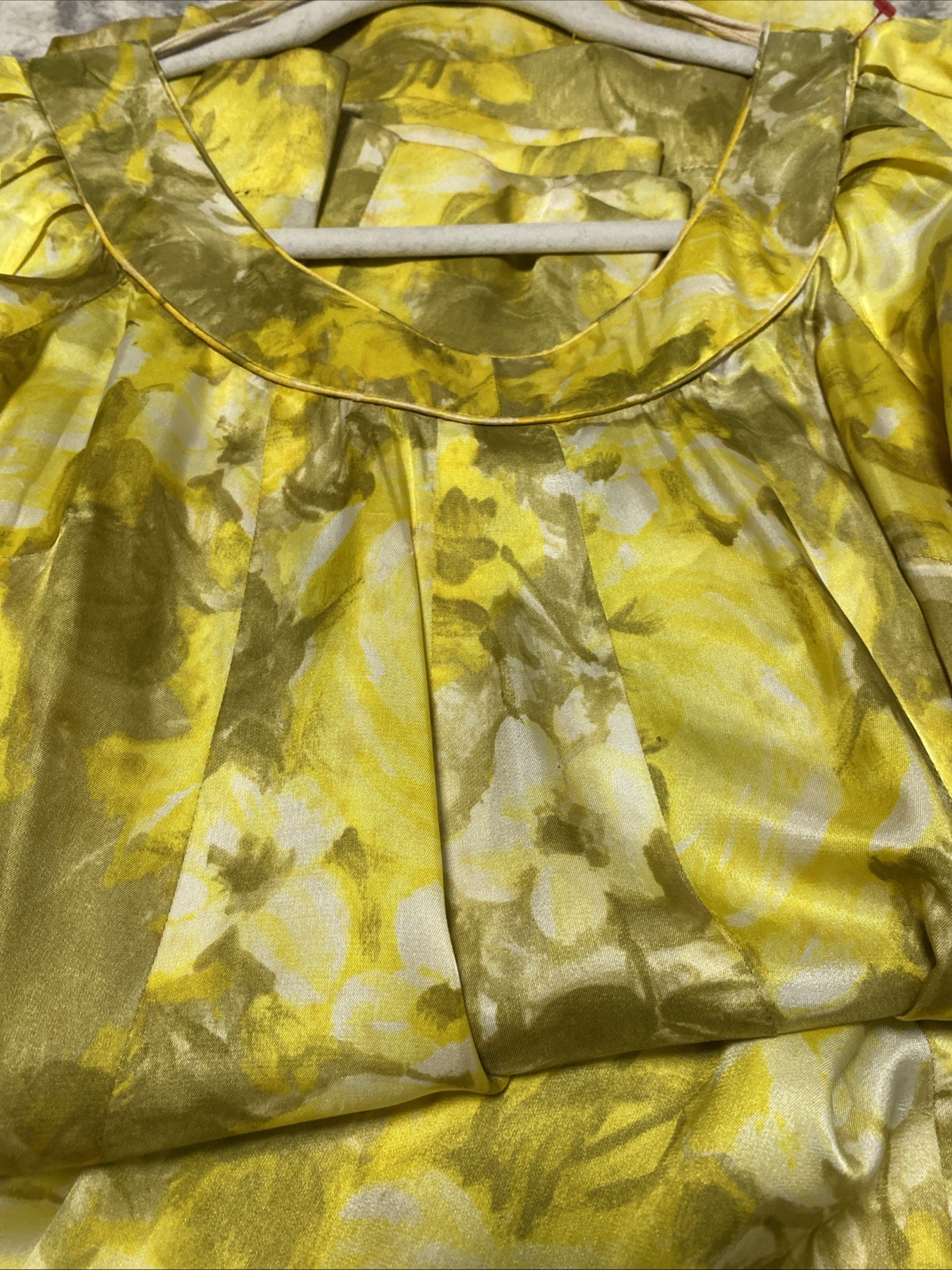 Vintage LIBERTY HOUSE KIYOMI Yellow Floral Long MuuMuu Dress Women’s Size XS